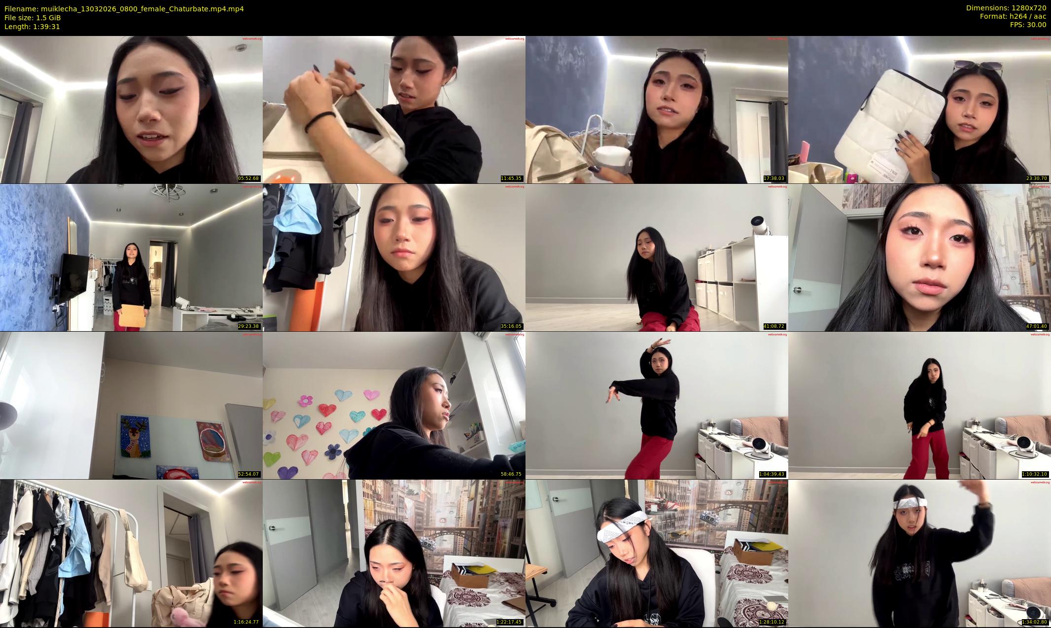 muiklecha — 100 minute Chaturbate female cam show recording, 720p, Mar 13, 2026