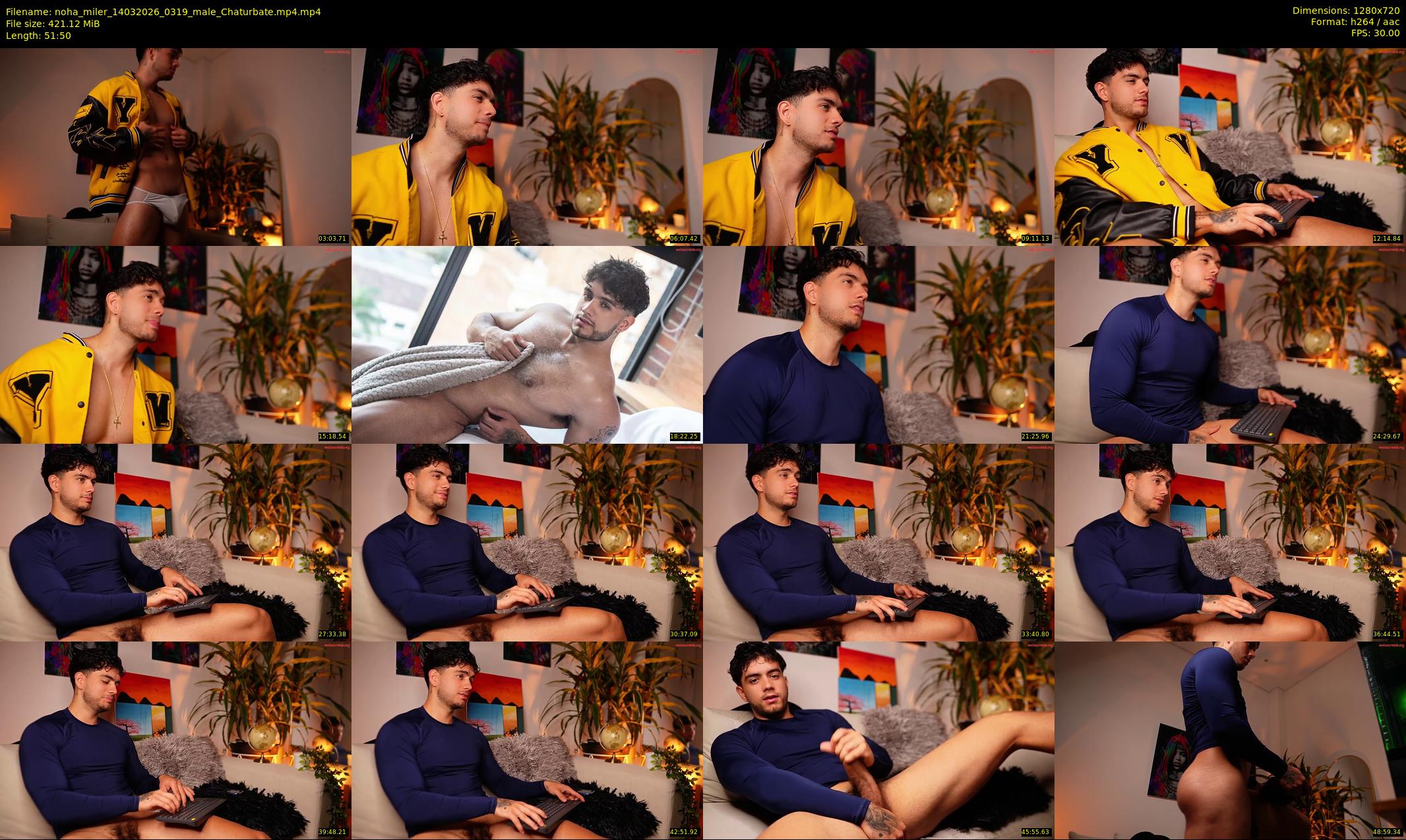 noha_miler — 52 minute Chaturbate male cam show recording, 720p, Mar 14, 2026