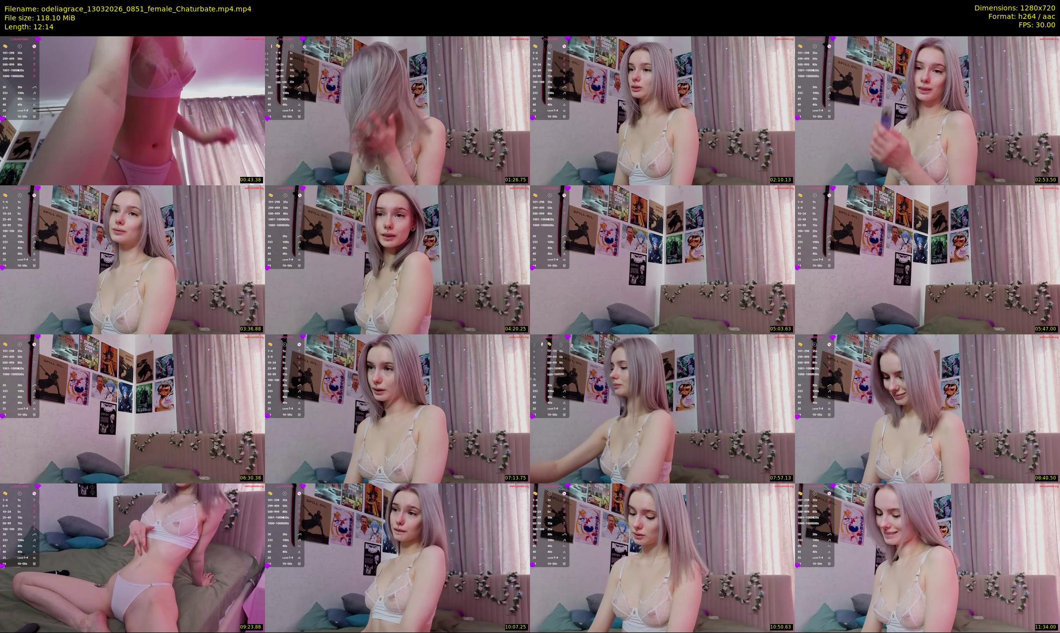 odeliagrace — 13 minute Chaturbate female cam show recording, 720p, Mar 13, 2026