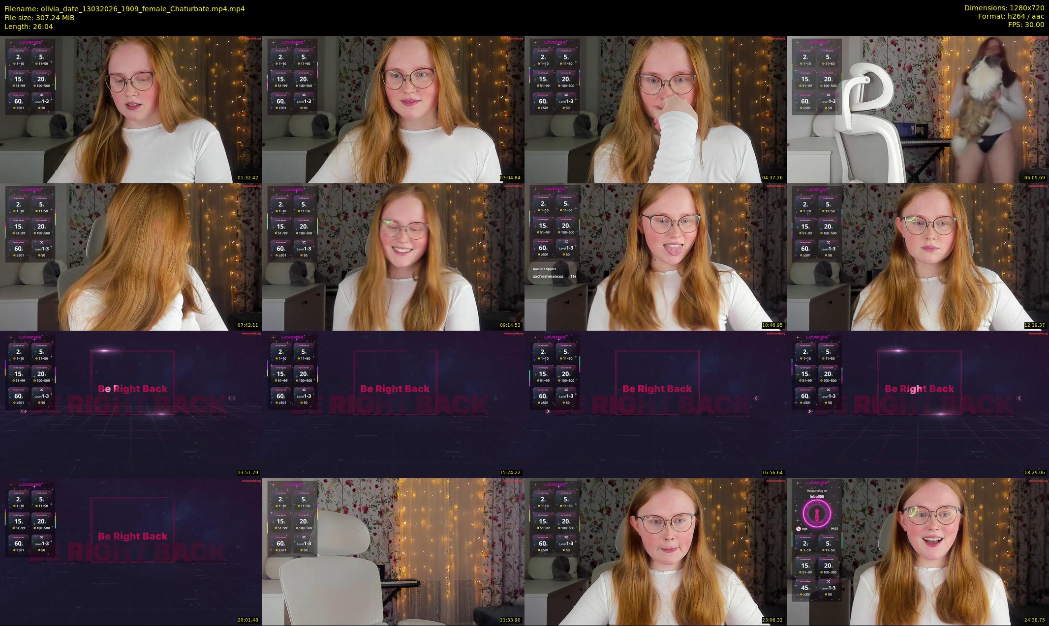 olivia_date — 27 minute Chaturbate female cam show recording, 720p, Mar 13, 2026