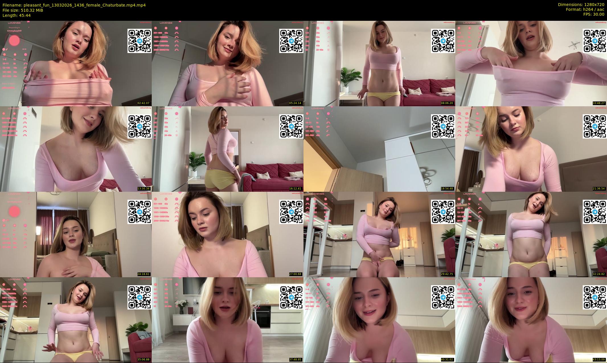 pleasant_fun — 46 minute Chaturbate female cam show recording, 720p, Mar 13, 2026