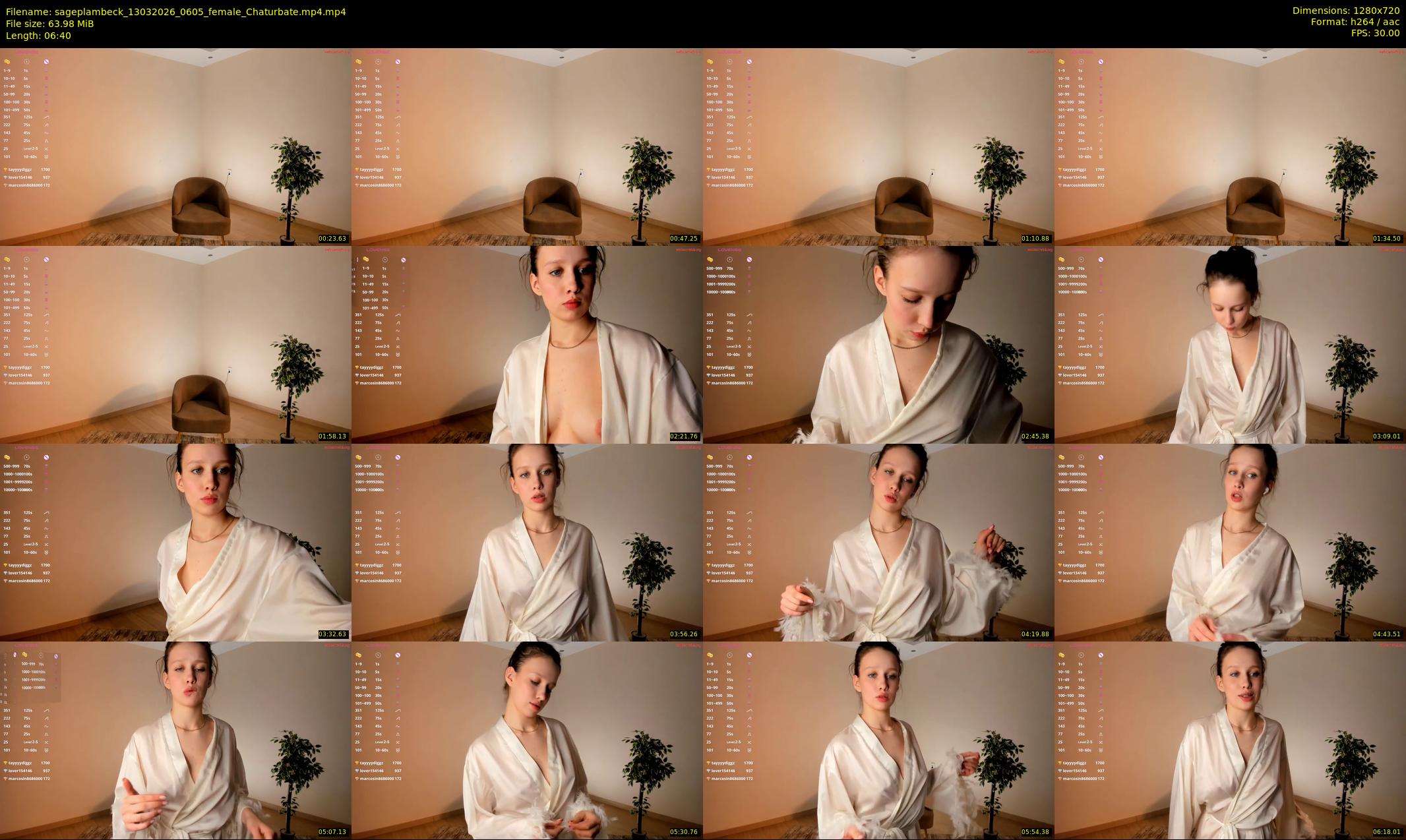 sageplambeck — 7 minute Chaturbate female cam show recording, 720p, Mar 13, 2026