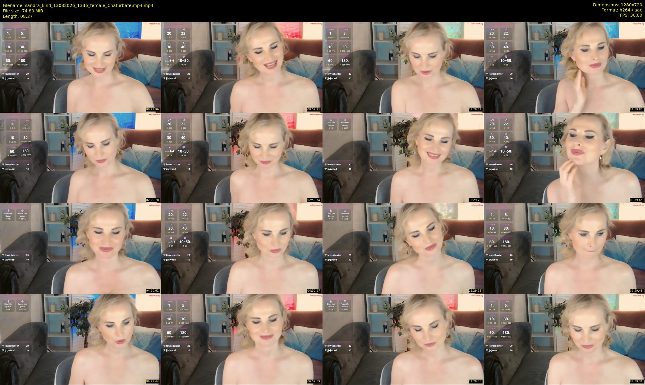 sandra_kind — 9 minute Chaturbate female cam show recording, 720p, Mar 13, 2026