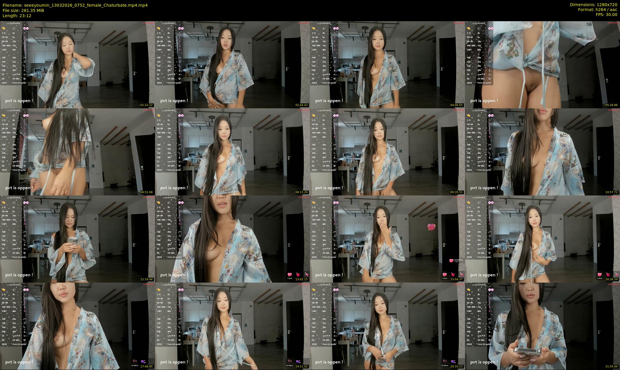 seeeyoumin — 24 minute Chaturbate female cam show recording, 720p, Mar 13, 2026