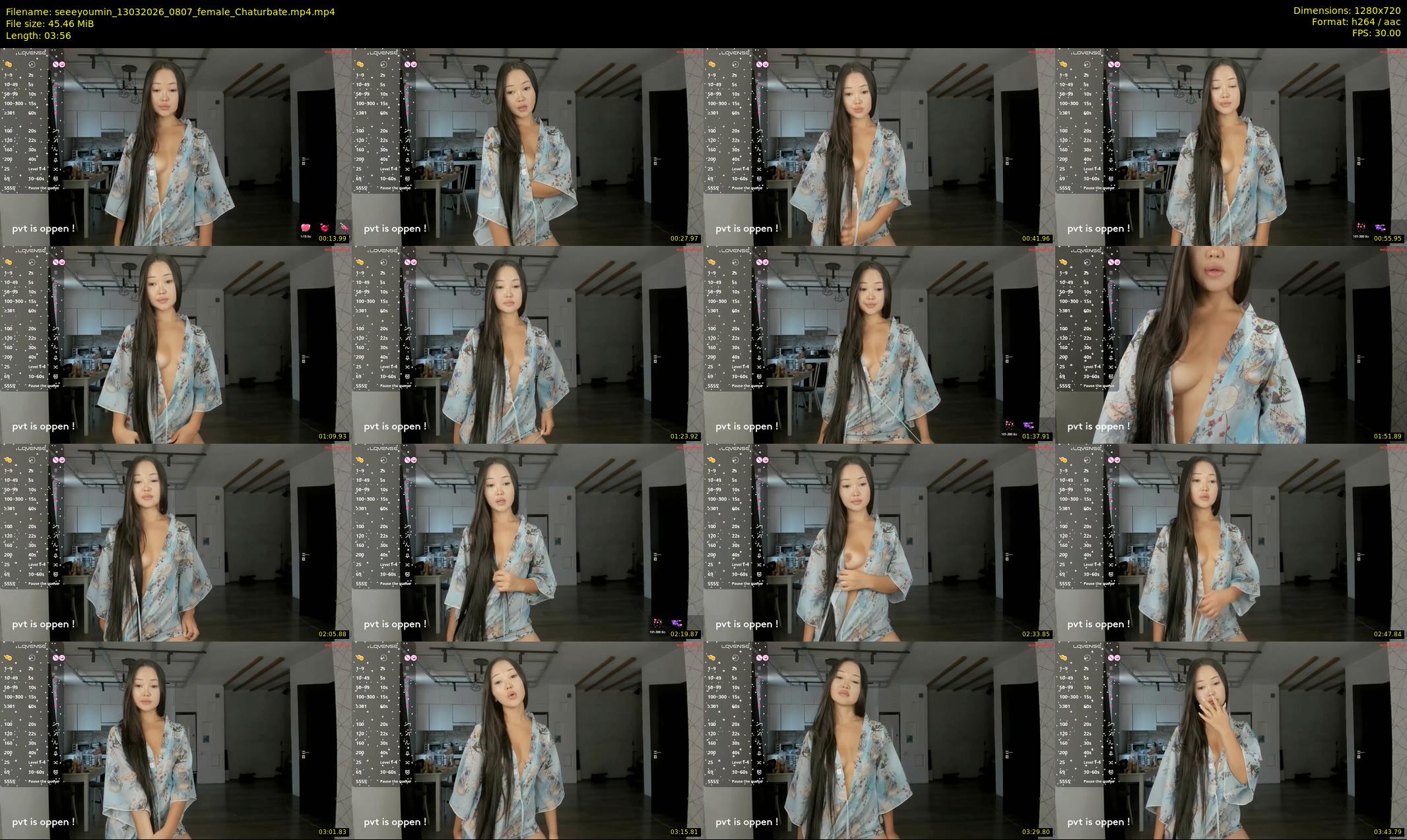 seeeyoumin — 4 minute Chaturbate female cam show recording, 720p, Mar 13, 2026