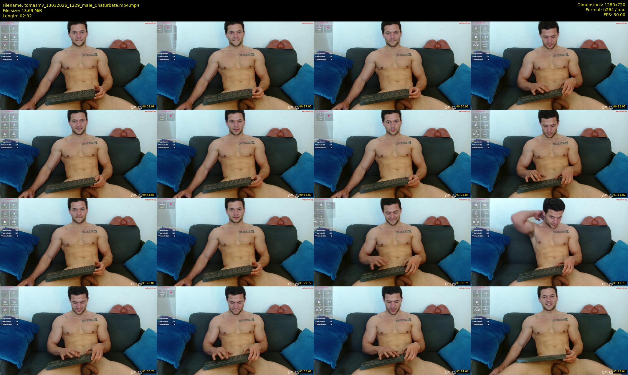 tomasmv — 3 minute Chaturbate male cam show recording, 720p, Mar 13, 2026