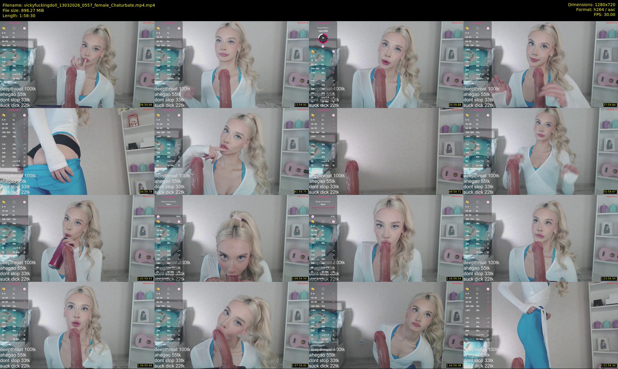 vickyfuckingdoll — 119 minute Chaturbate female cam show recording, 720p, Mar 13, 2026