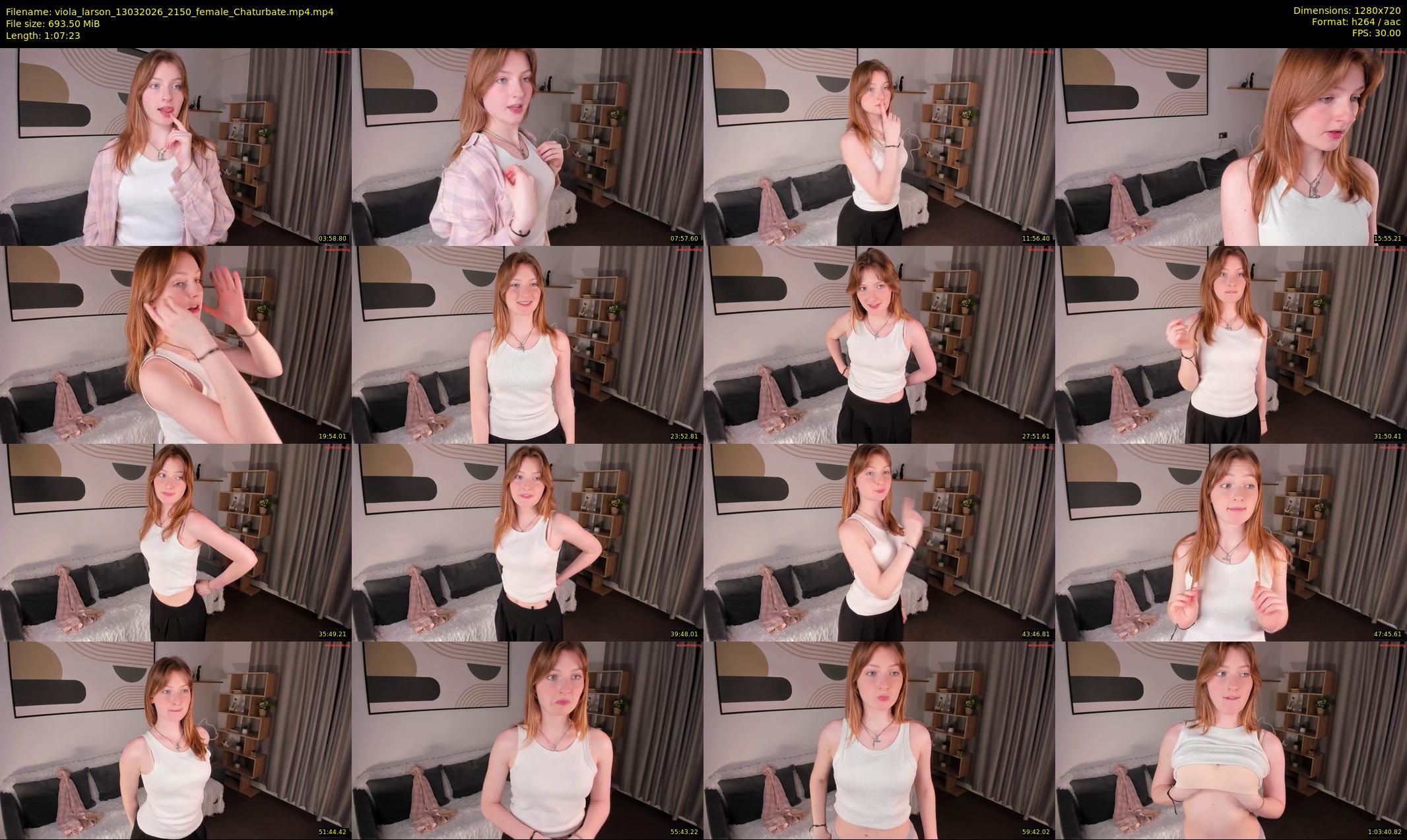 viola_larson — 68 minute Chaturbate female cam show recording, 720p, Mar 13, 2026