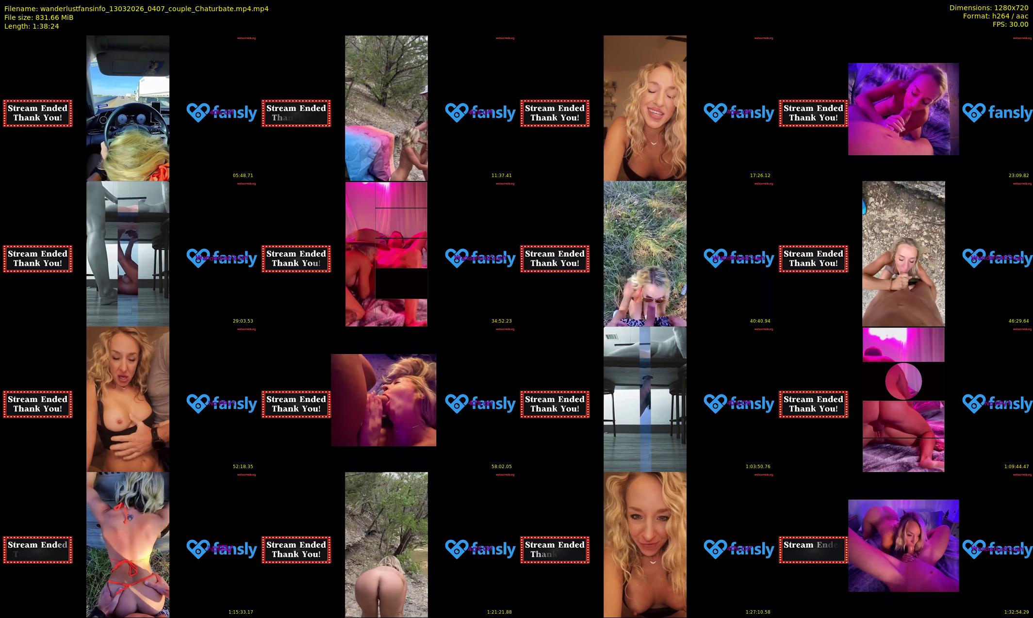 wanderlustfansinfo — 99 minute Chaturbate couple cam show recording, 720p, Mar 13, 2026