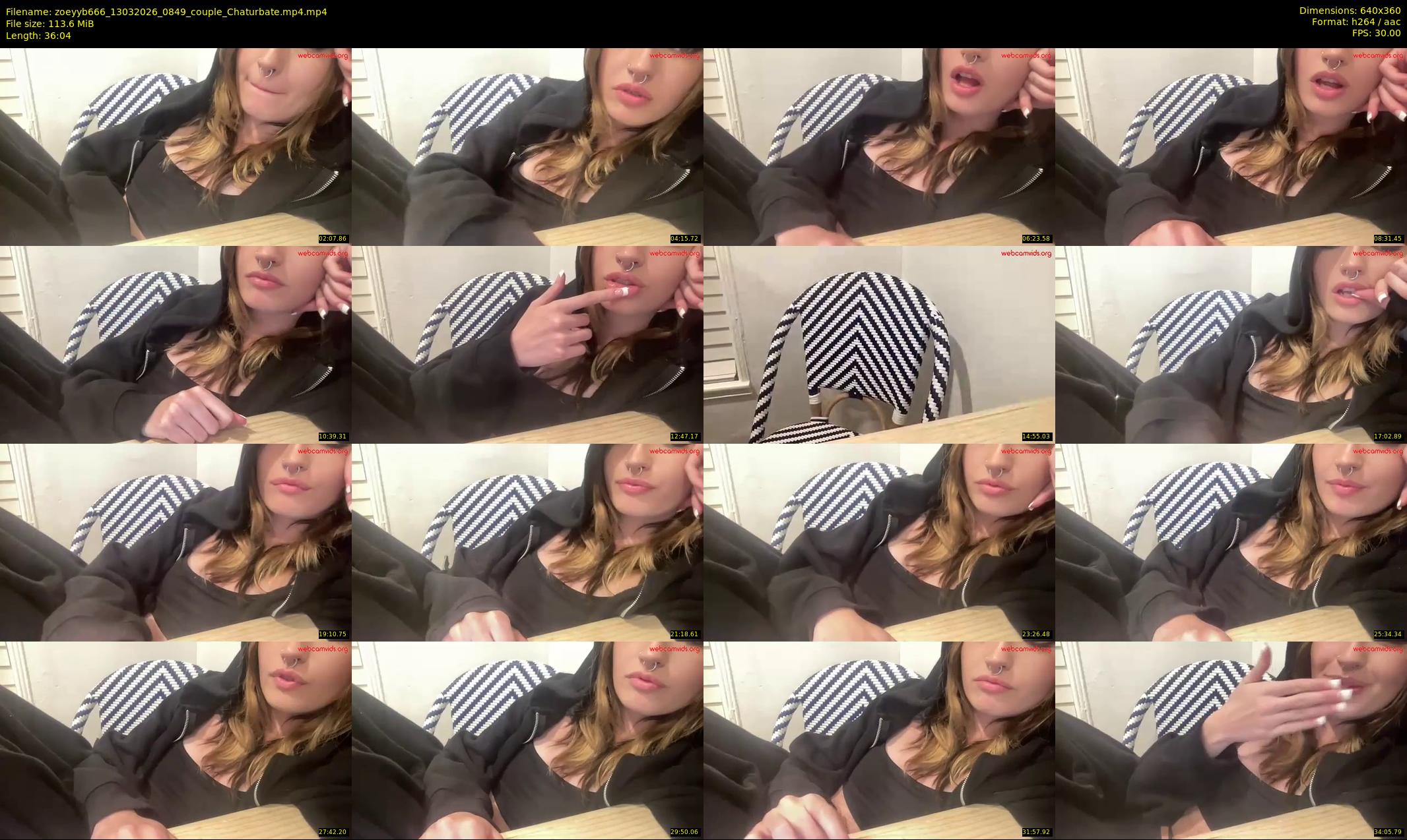 zoeyyb666 — 37 minute Chaturbate female cam show recording, 360p, Mar 13, 2026