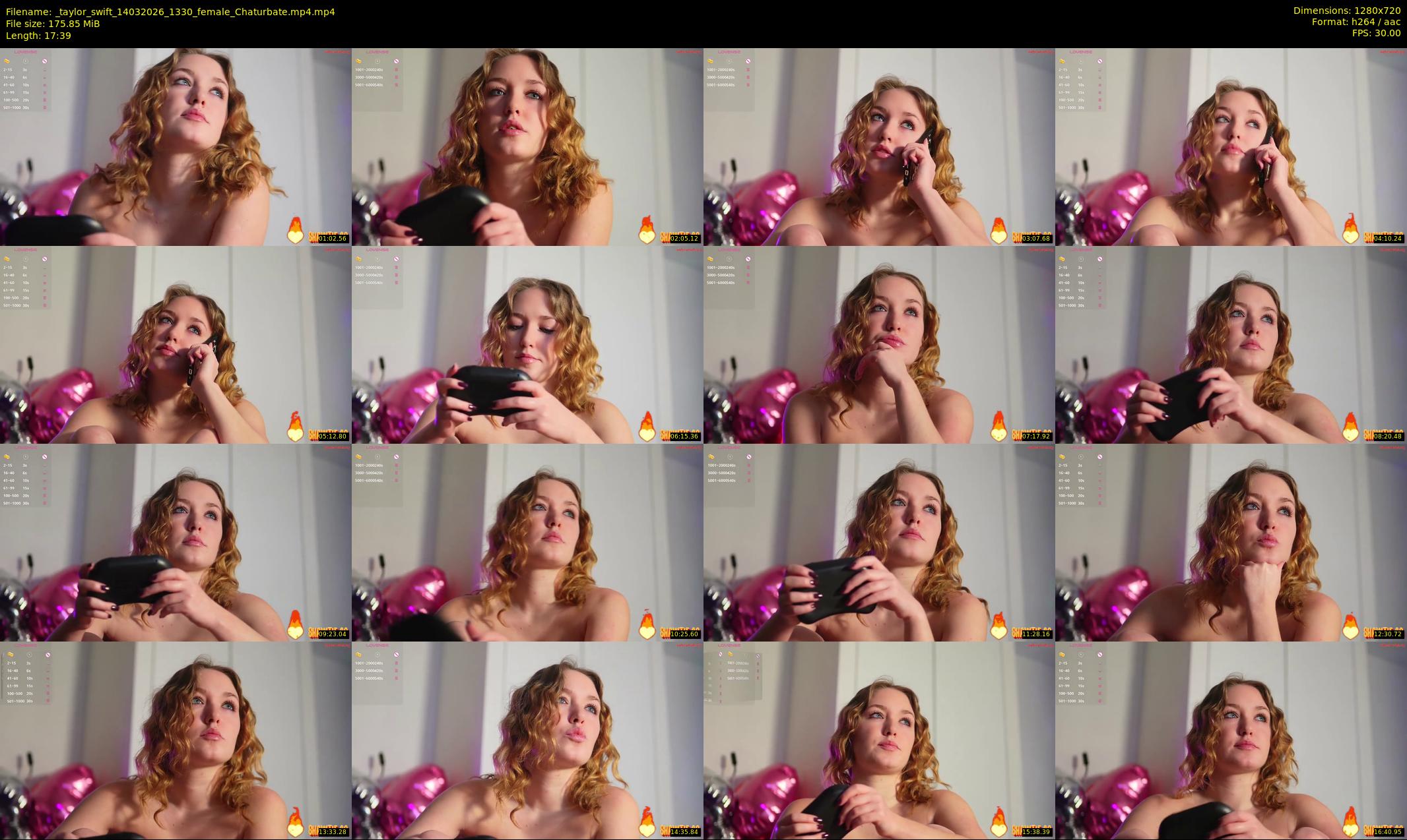 _taylor_swift — 18 minute Chaturbate female cam show recording, 720p, Mar 14, 2026