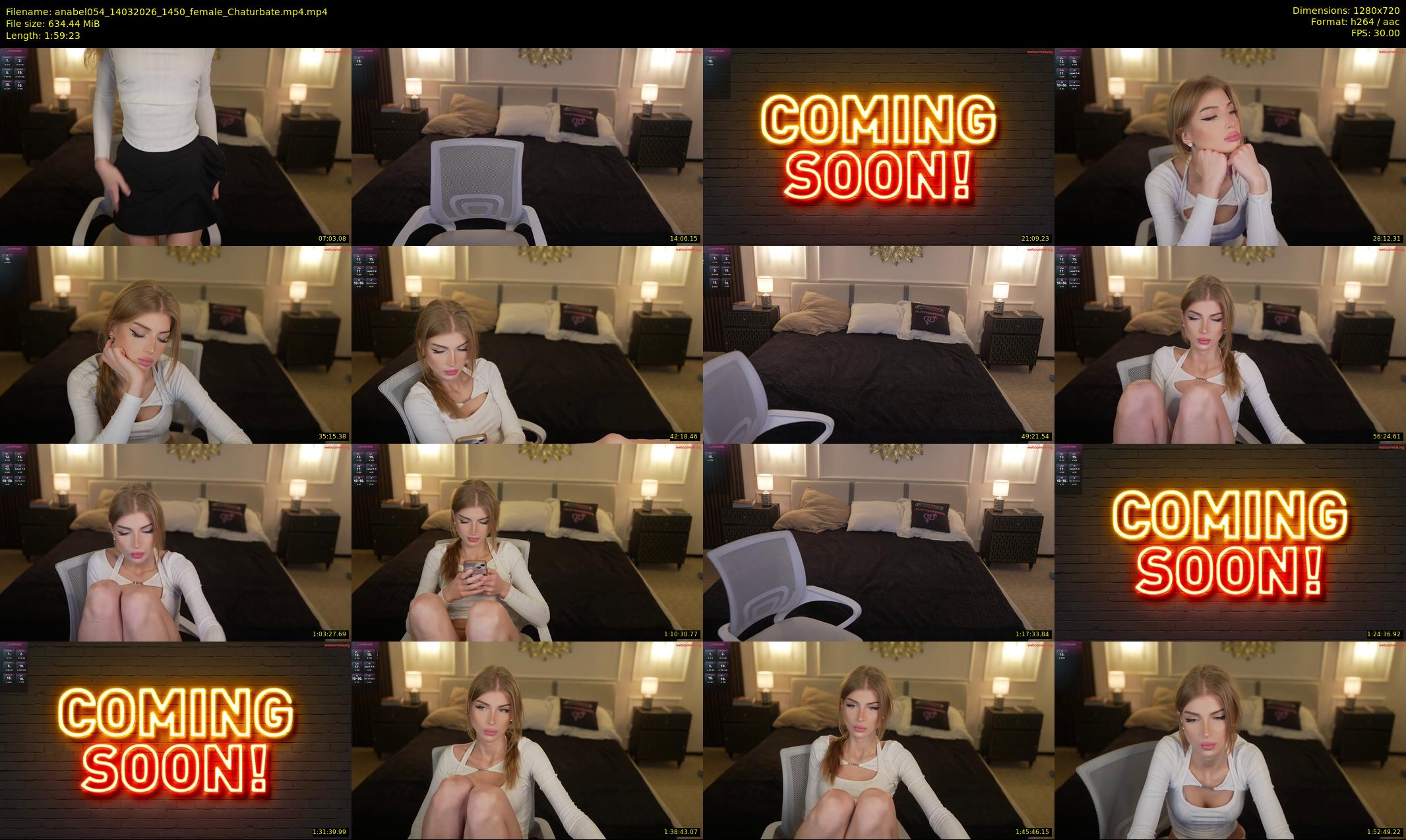 anabel054 — 120 minute Chaturbate female cam show recording, 720p, Mar 14, 2026