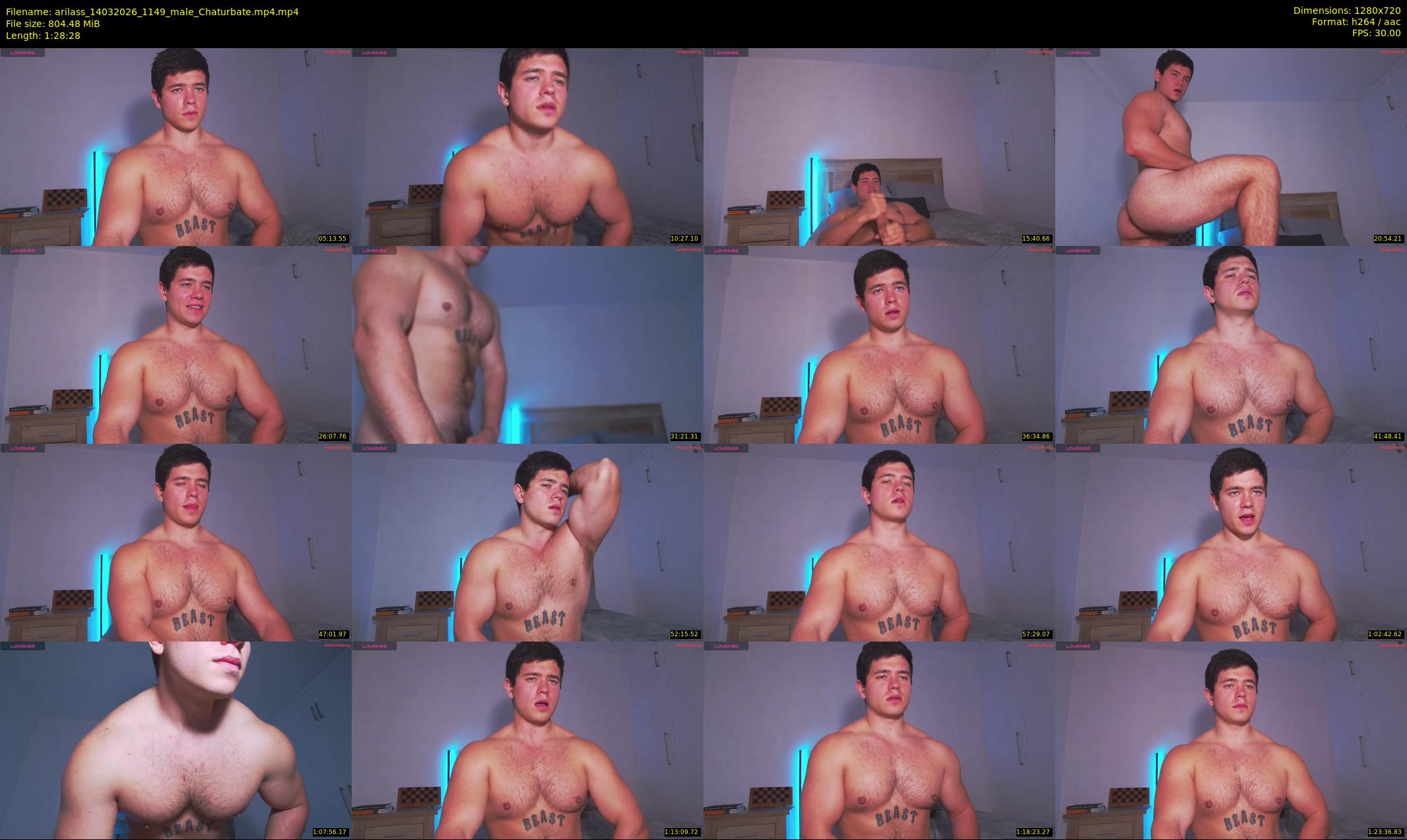 arilass — 89 minute Chaturbate male cam show recording, 720p, Mar 14, 2026