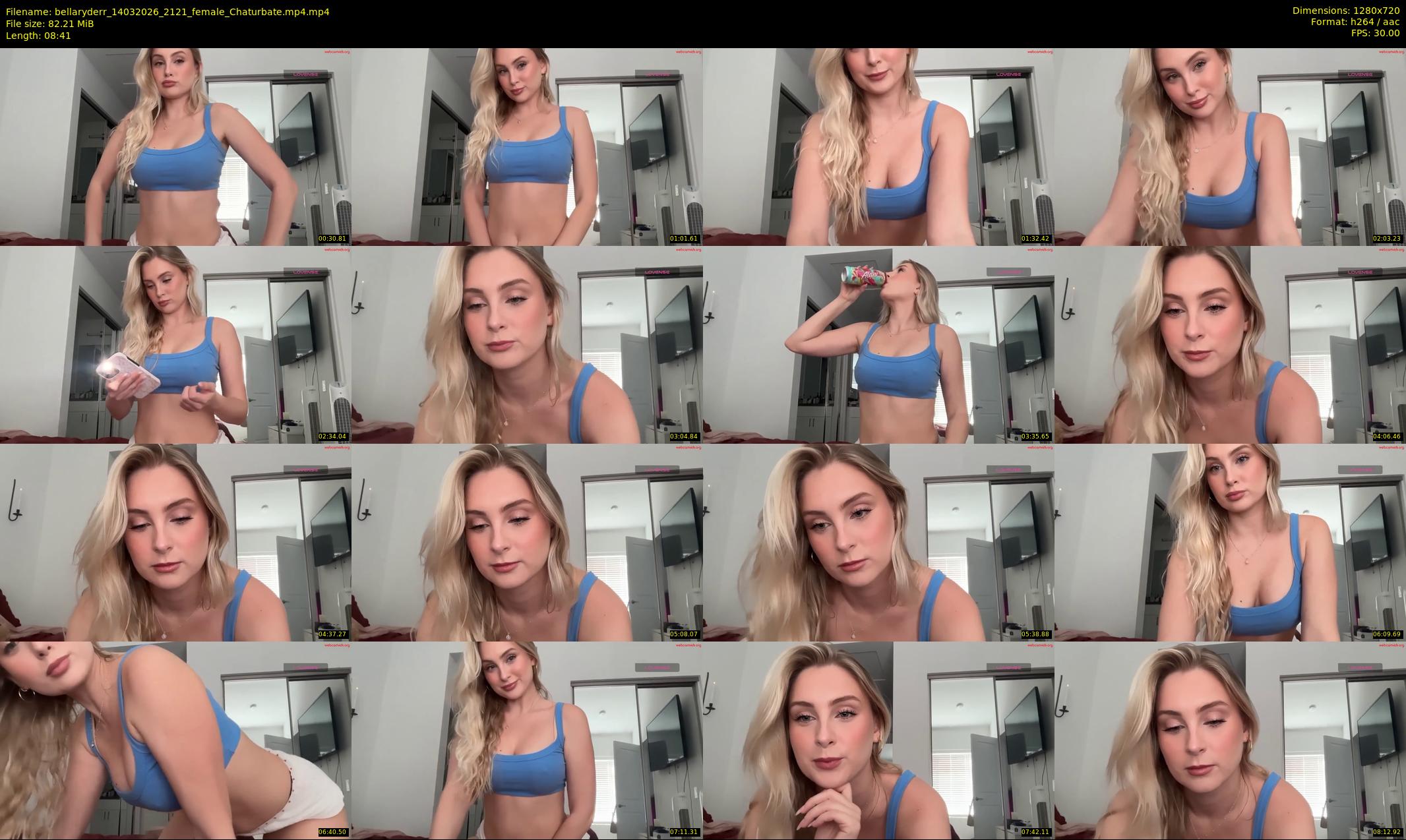 bellaryderr — 9 minute Chaturbate female cam show recording, 720p, Mar 14, 2026