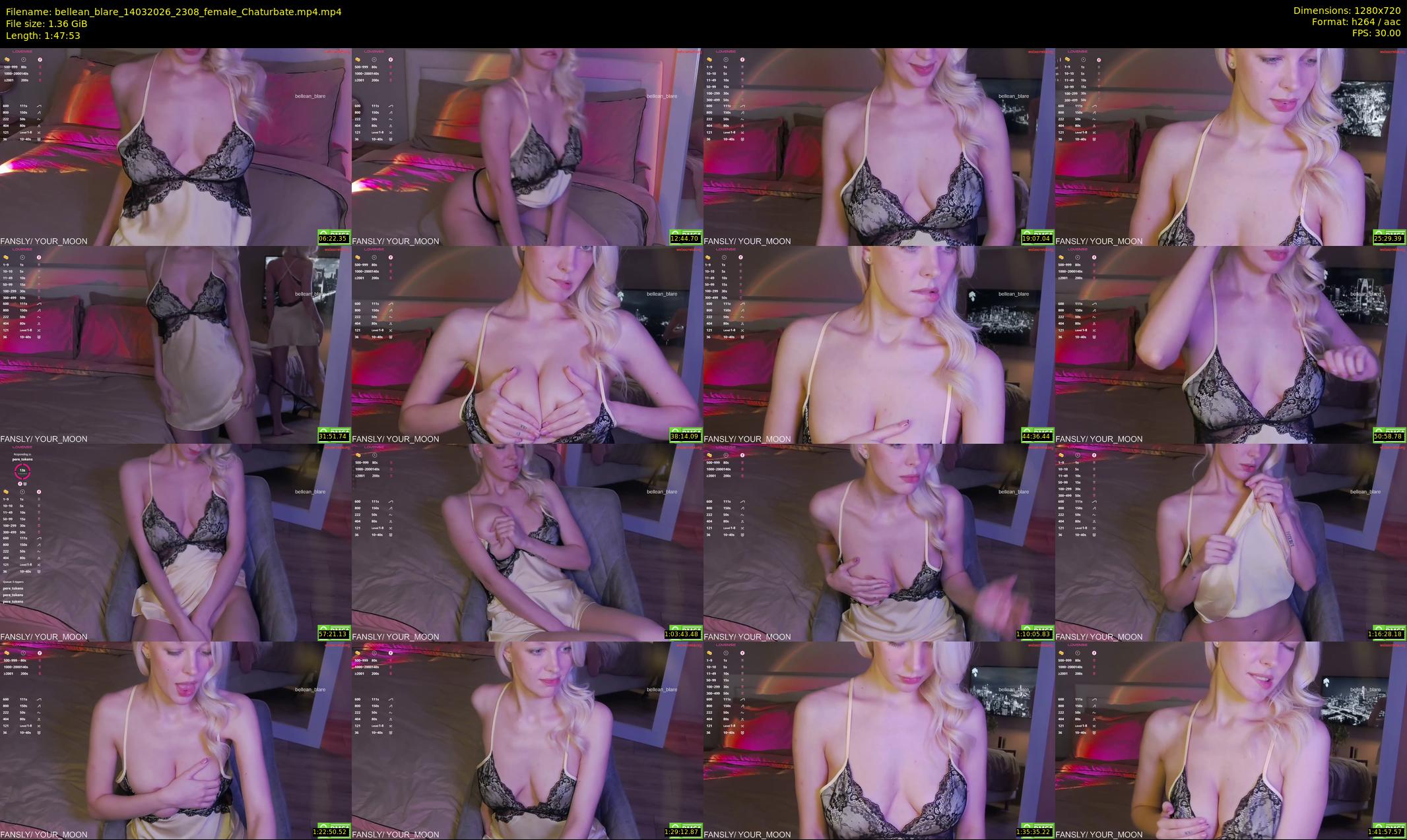 bellean_blare — 108 minute Chaturbate female cam show recording, 720p, Mar 14, 2026