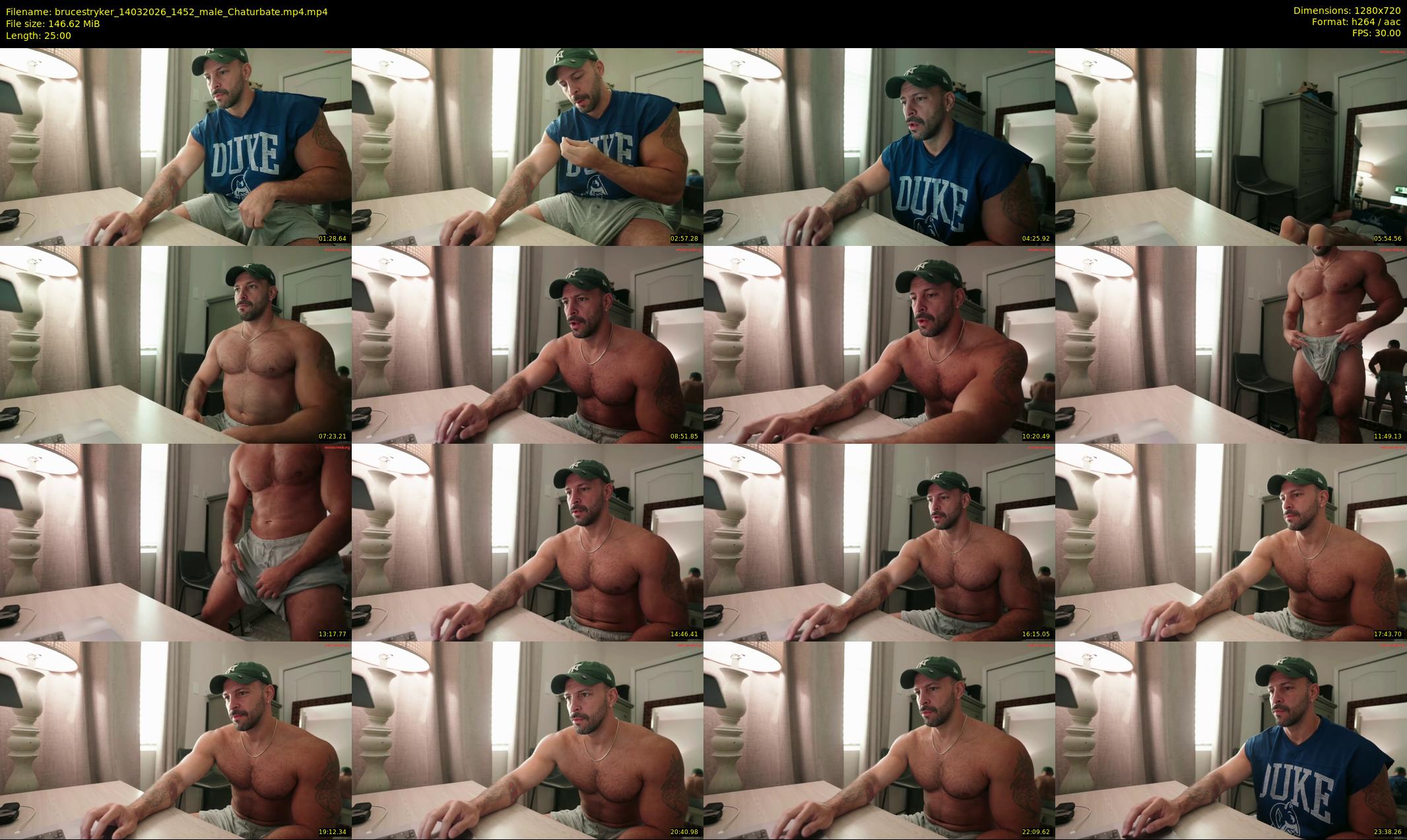 brucestryker — 25 minute Chaturbate male cam show recording, 720p, Mar 14, 2026