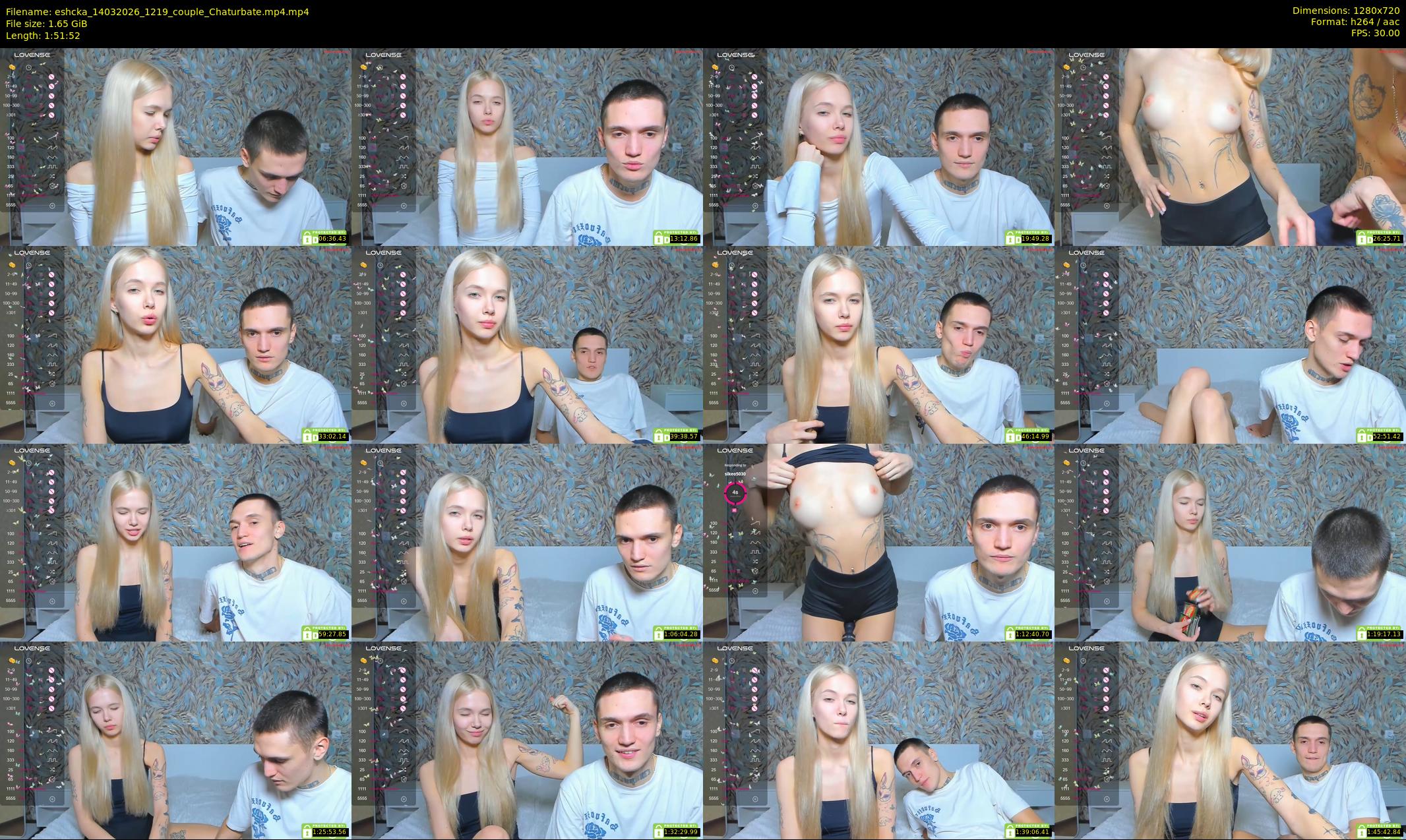 eshcka — 112 minute Chaturbate couple cam show recording, 720p, Mar 14, 2026