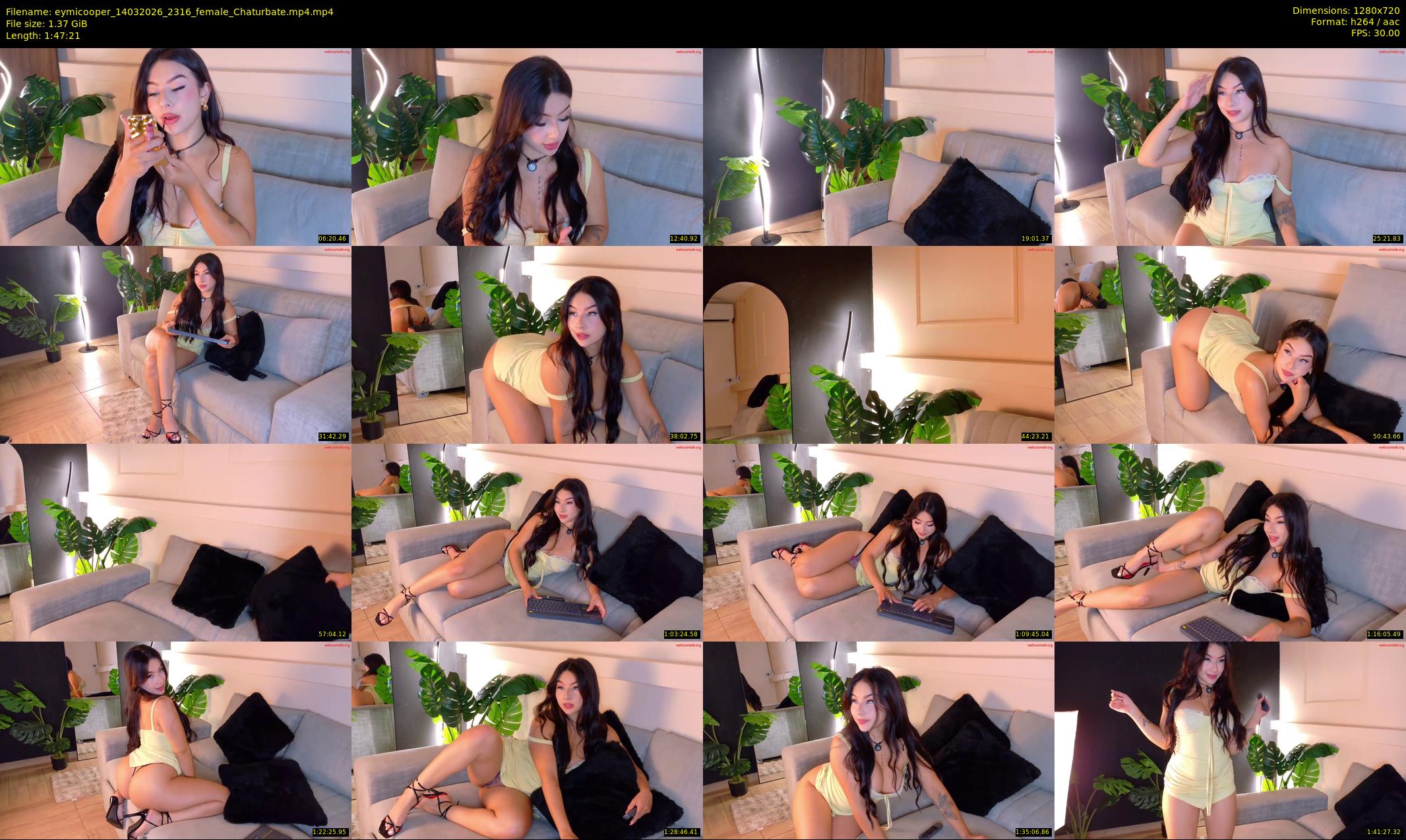eymicooper — 108 minute Chaturbate female cam show recording, 720p, Mar 14, 2026