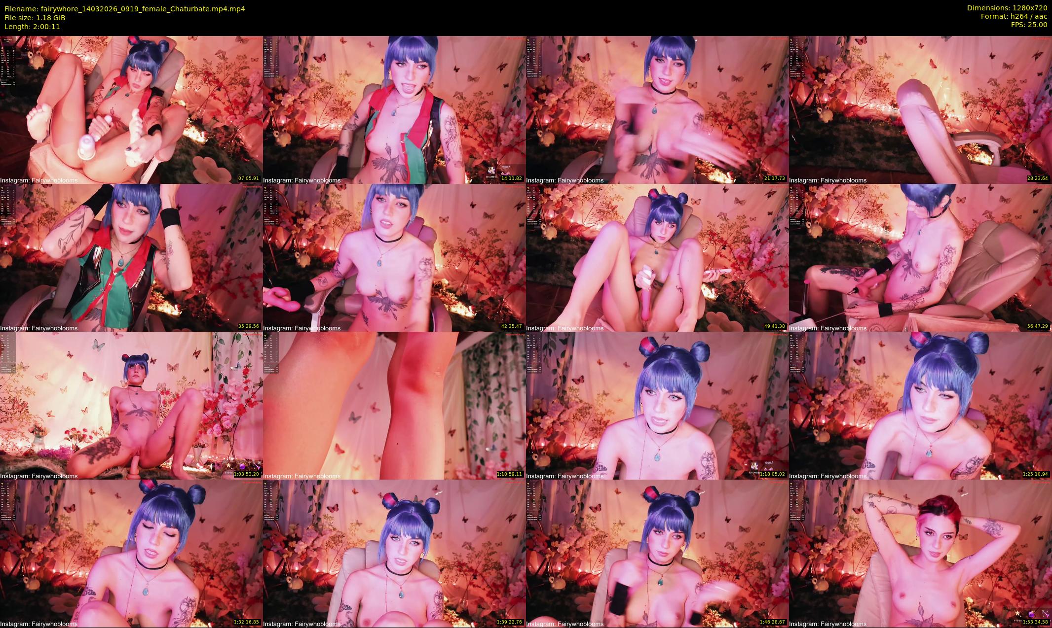 fairywhore — 121 minute Chaturbate female cam show recording, 720p, Mar 14, 2026