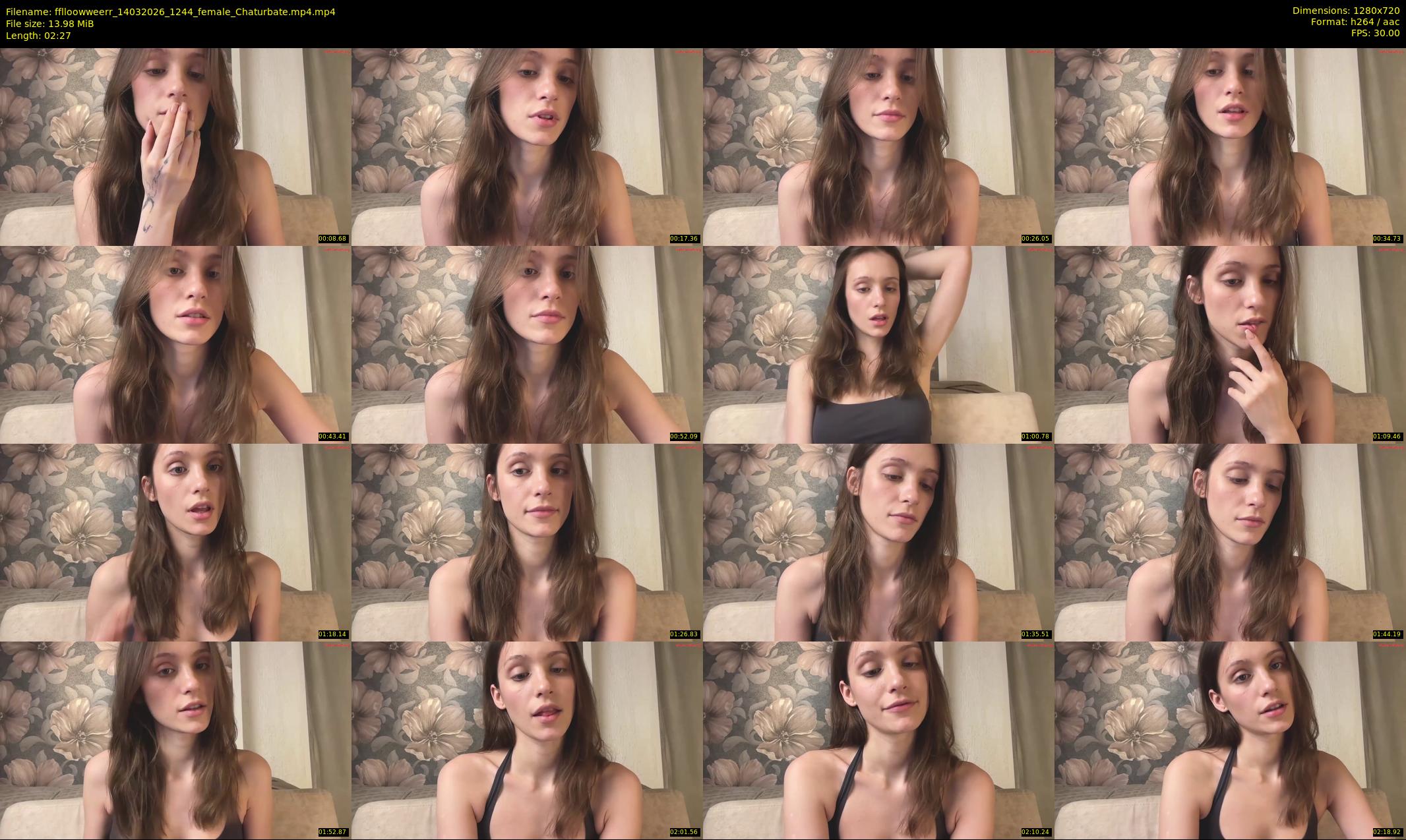 fflloowweerr — 3 minute Chaturbate couple cam show recording, 720p, Mar 14, 2026