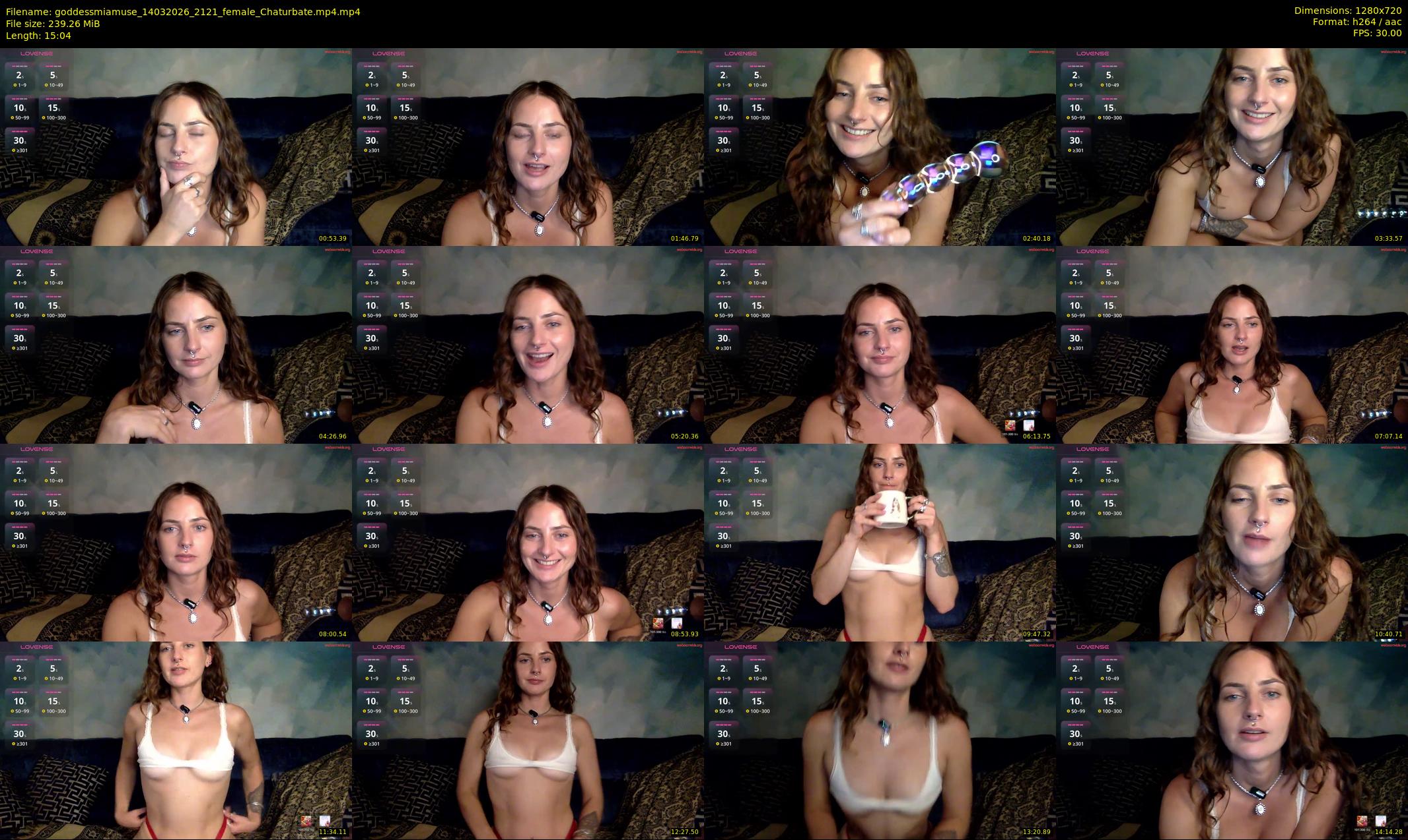 goddessmiamuse — 16 minute Chaturbate female cam show recording, 720p, Mar 14, 2026