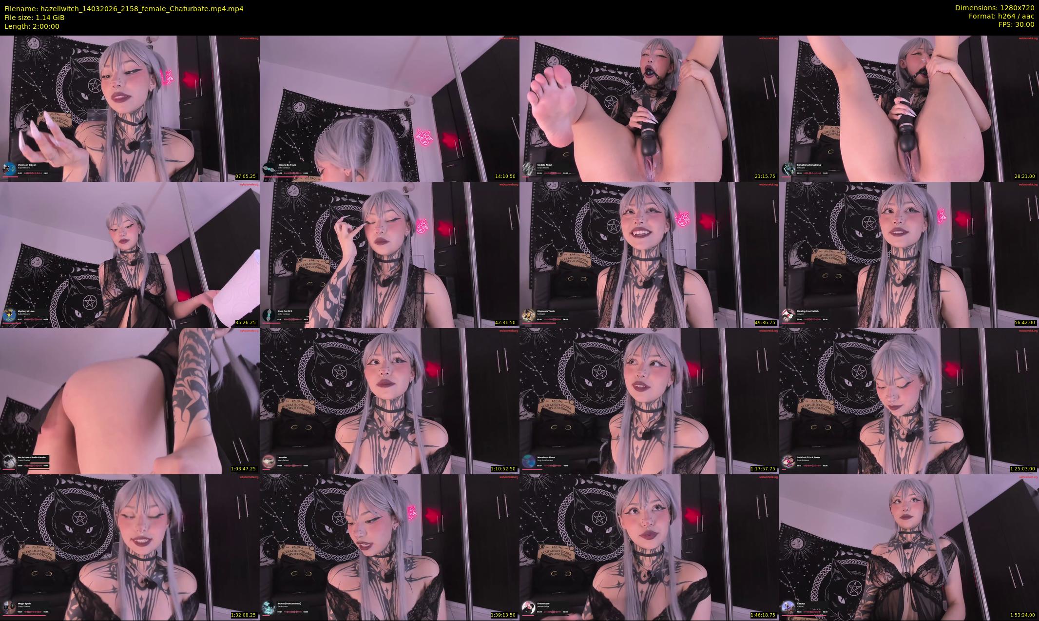hazellwitch — 120 minute Chaturbate female cam show recording, 720p, Mar 14, 2026