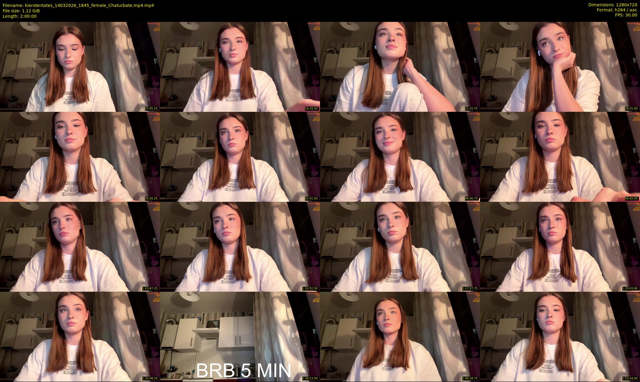 kierstentates — 120 minute Chaturbate female cam show recording, 720p, Mar 14, 2026