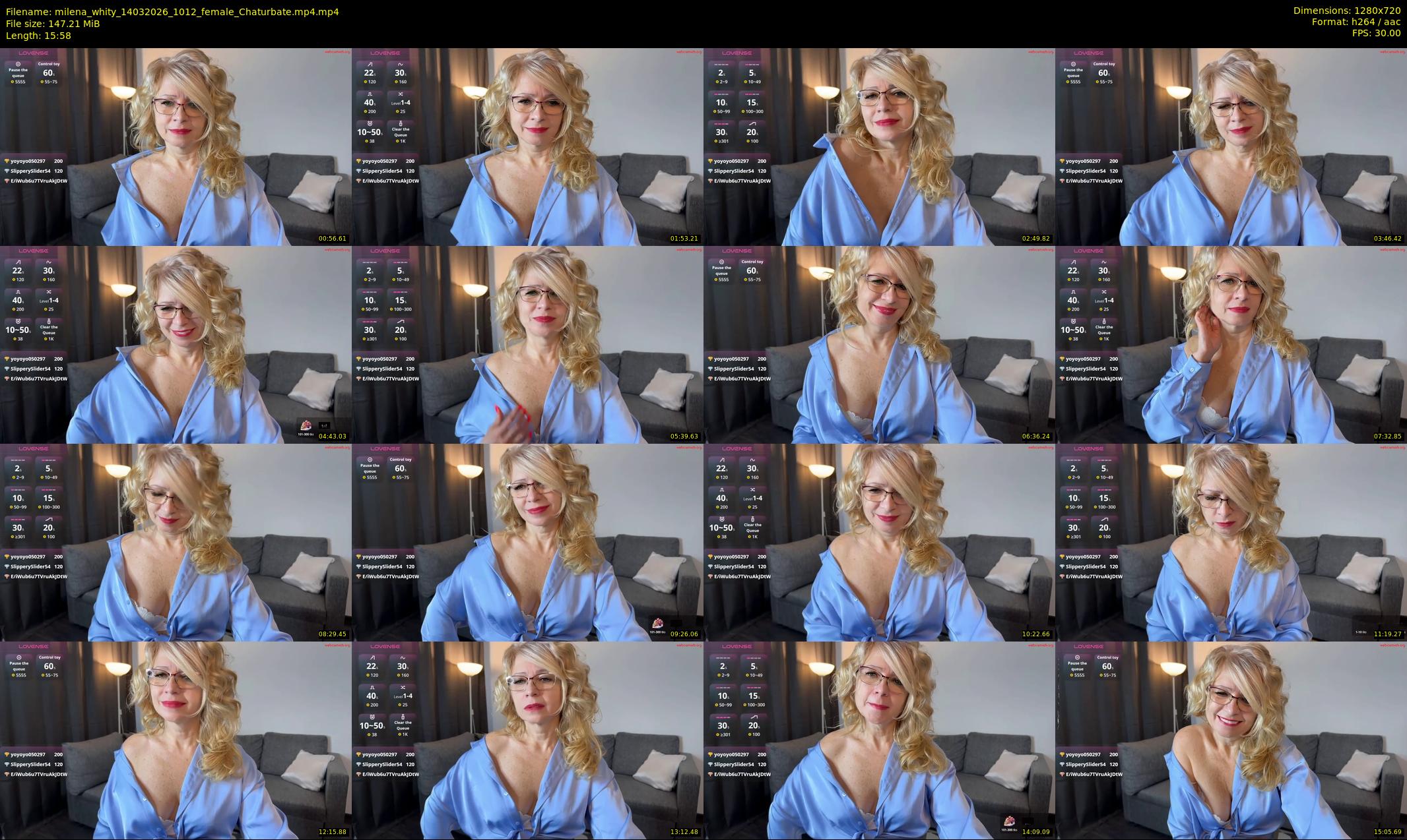 milena_whity — 16 minute Chaturbate female cam show recording, 720p, Mar 14, 2026