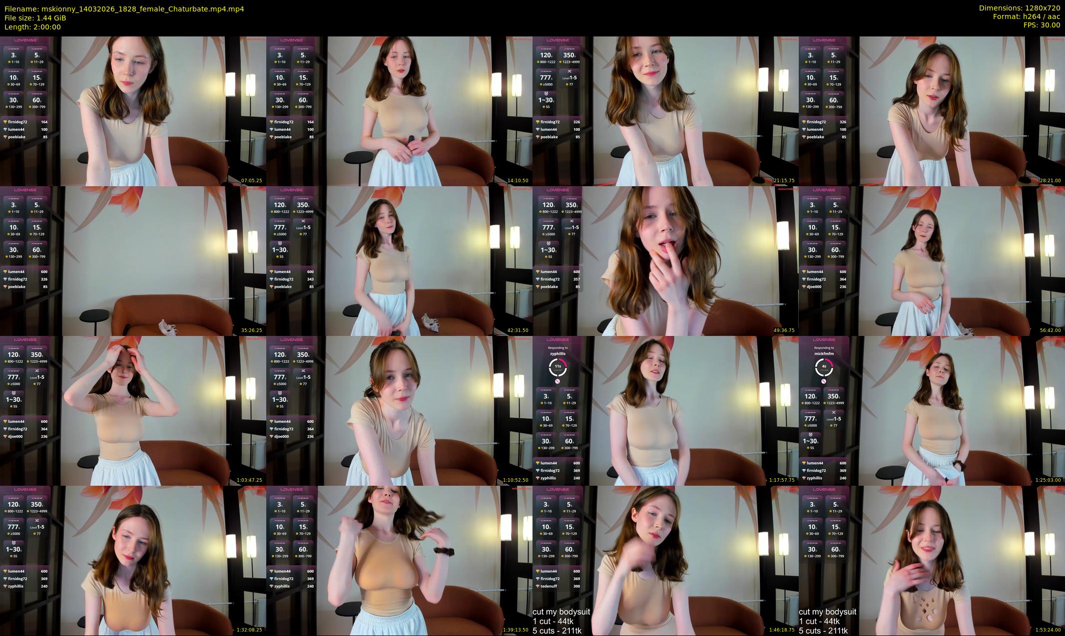 mskionny — 120 minute Chaturbate female cam show recording, 720p, Mar 14, 2026