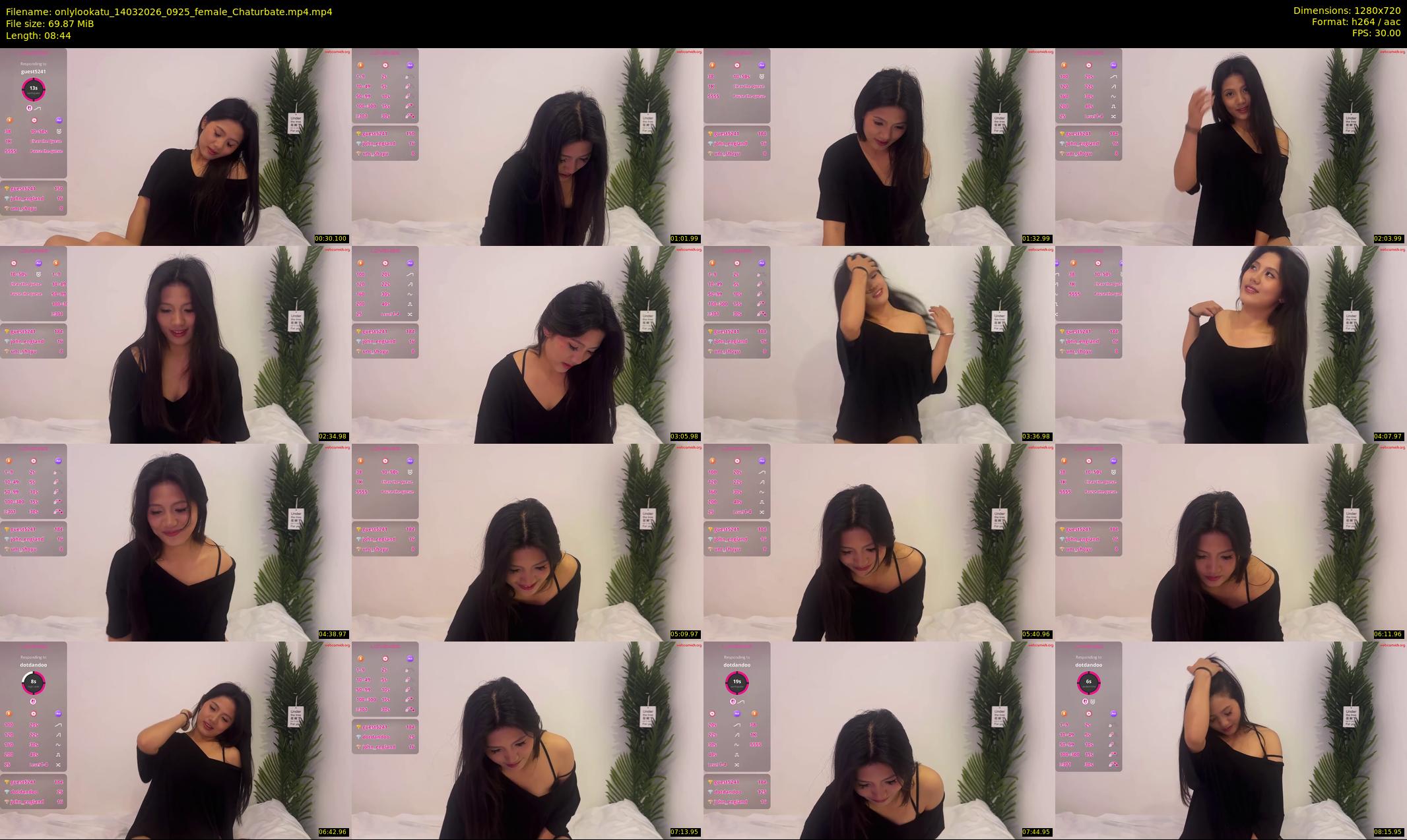 onlylookatu — 9 minute Chaturbate female cam show recording, 720p, Mar 14, 2026