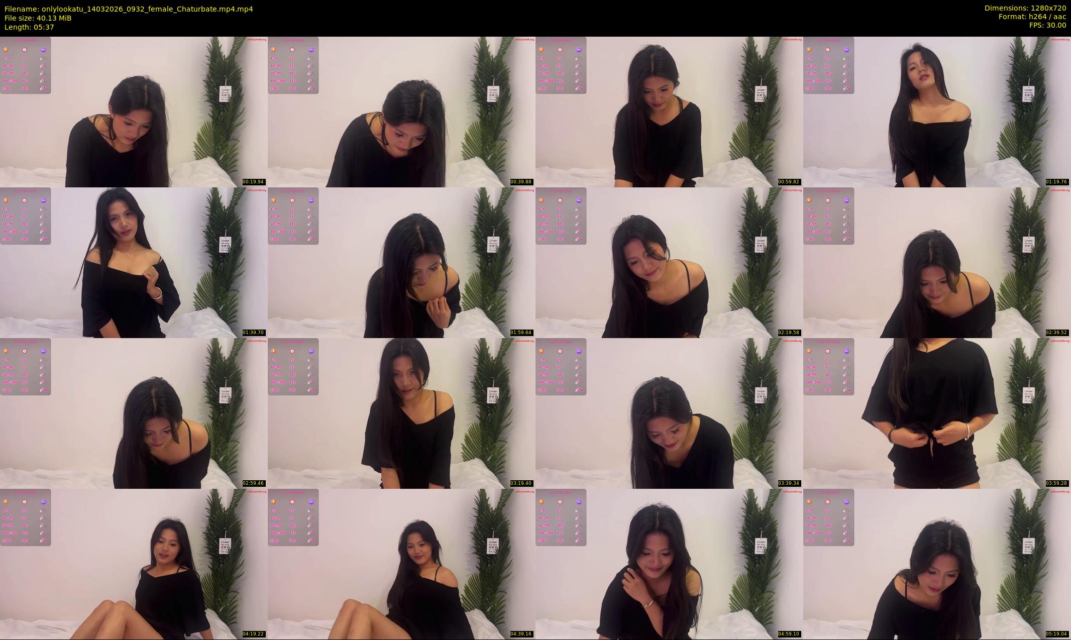onlylookatu — 6 minute Chaturbate female cam show recording, 720p, Mar 14, 2026