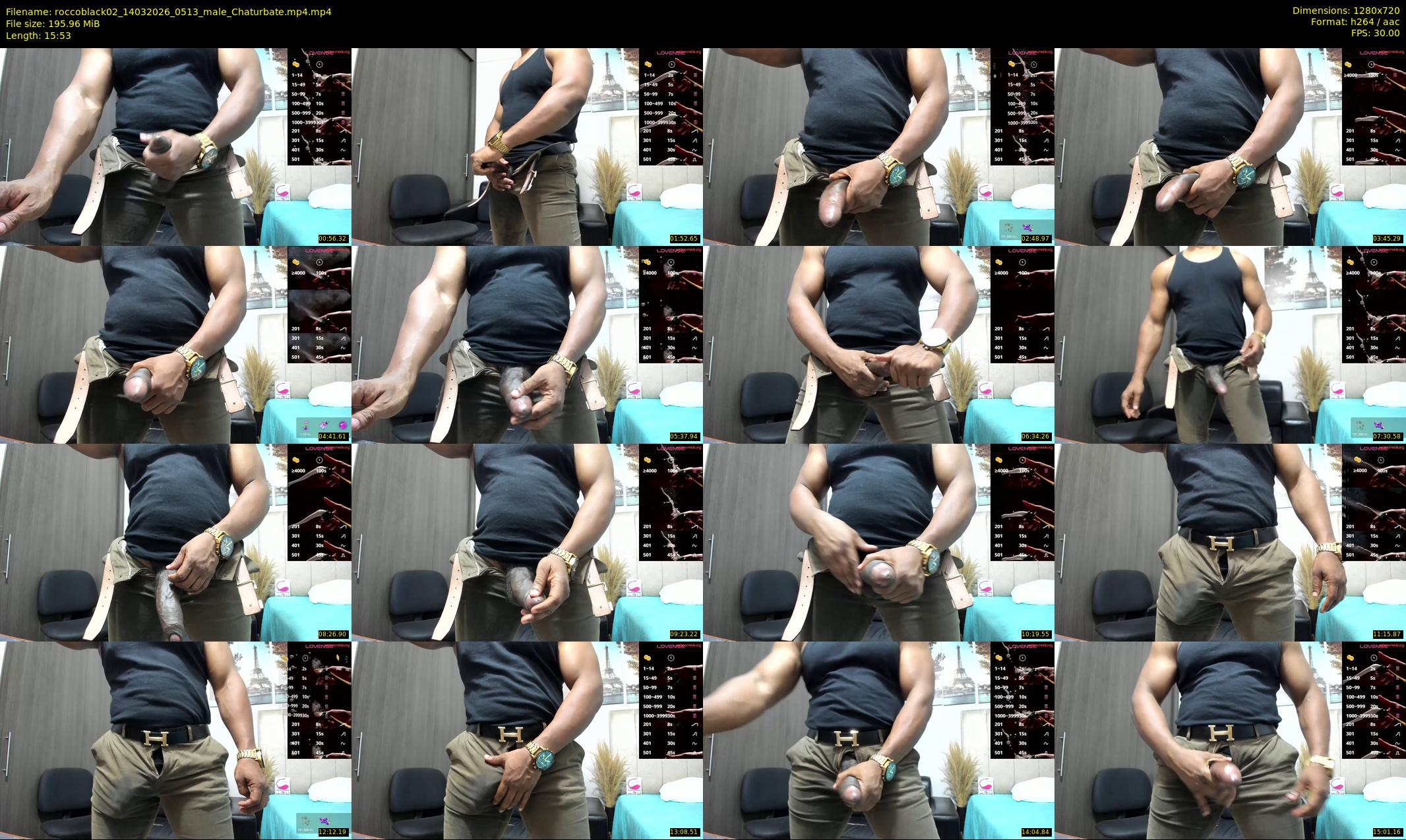 roccoblack02 — 16 minute Chaturbate male cam show recording, 720p, Mar 14, 2026