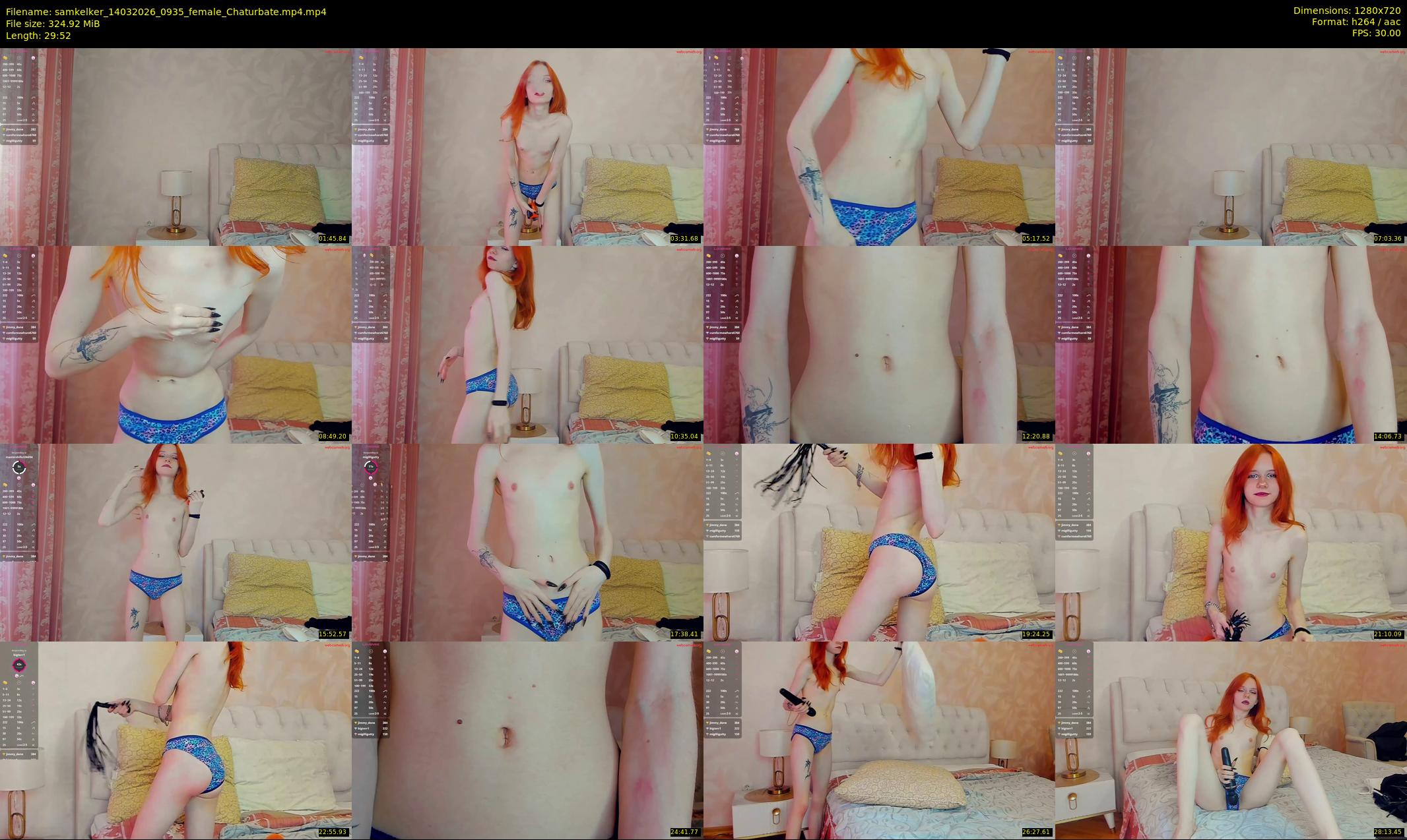 samkelker — 30 minute Chaturbate female cam show recording, 720p, Mar 14, 2026