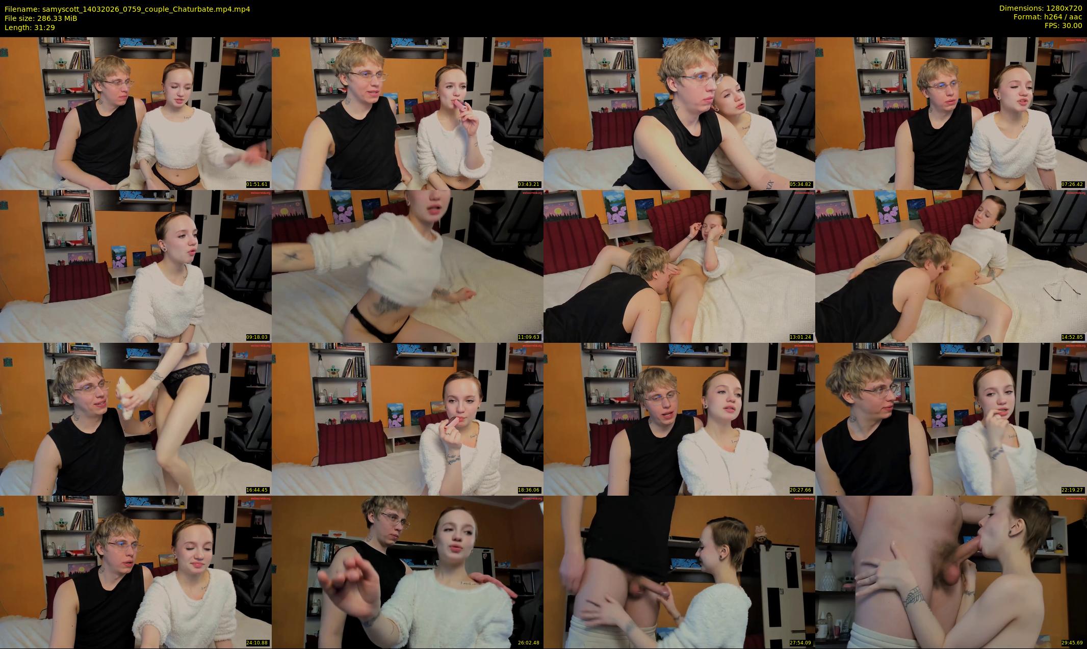 samyscott — 32 minute Chaturbate couple cam show recording, 720p, Mar 14, 2026