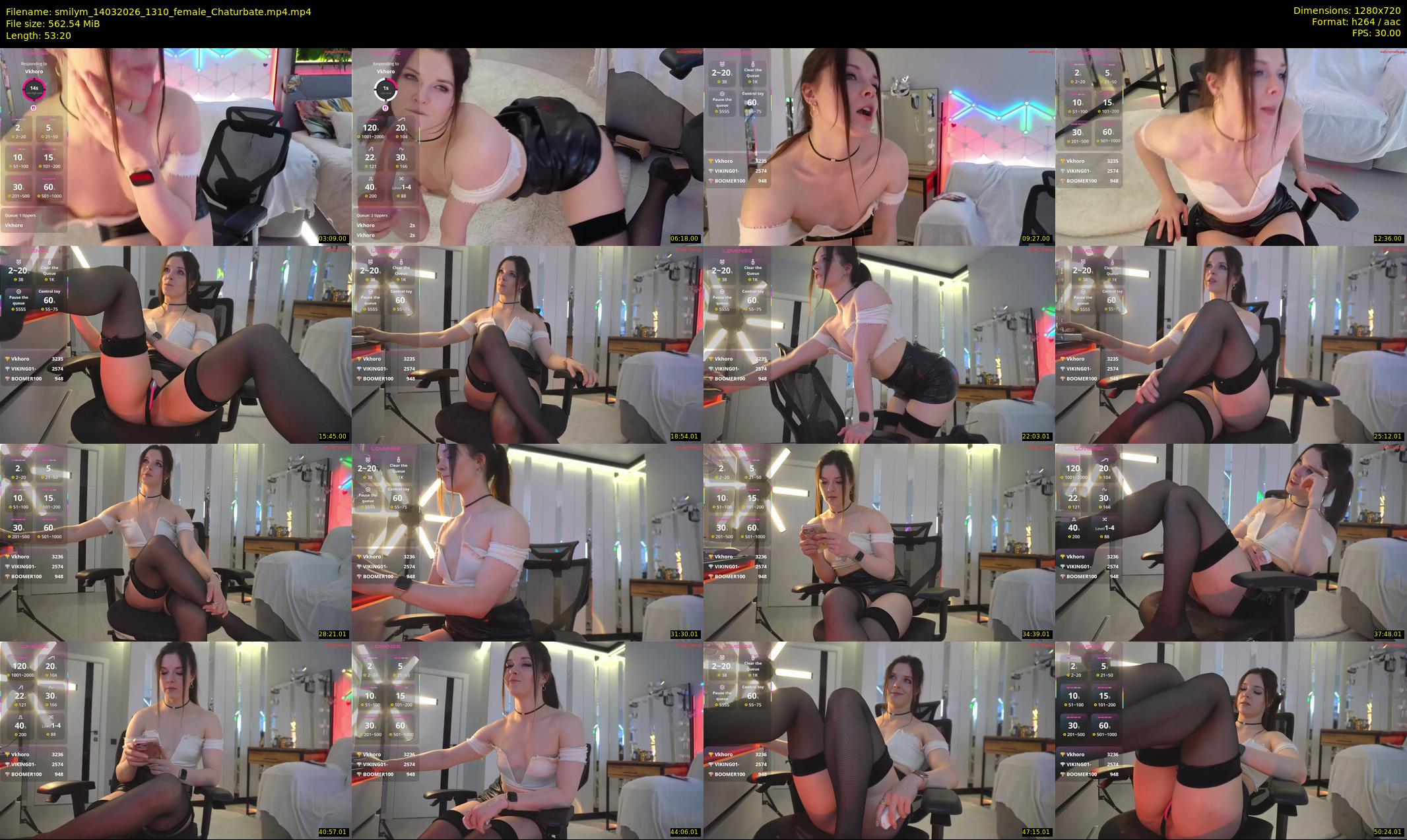 smilym — 54 minute Chaturbate female cam show recording, 720p, Mar 14, 2026