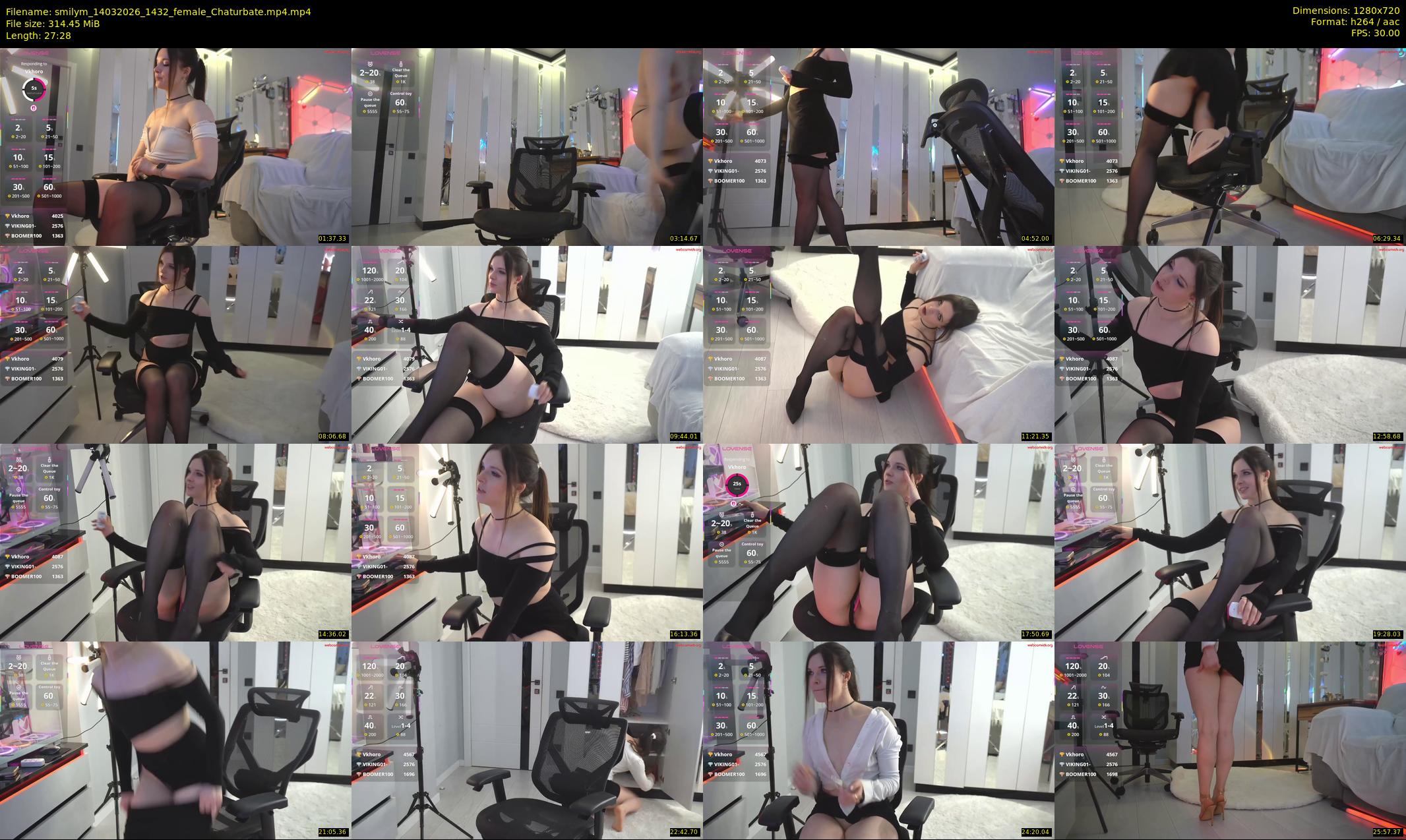 smilym — 28 minute Chaturbate female cam show recording, 720p, Mar 14, 2026