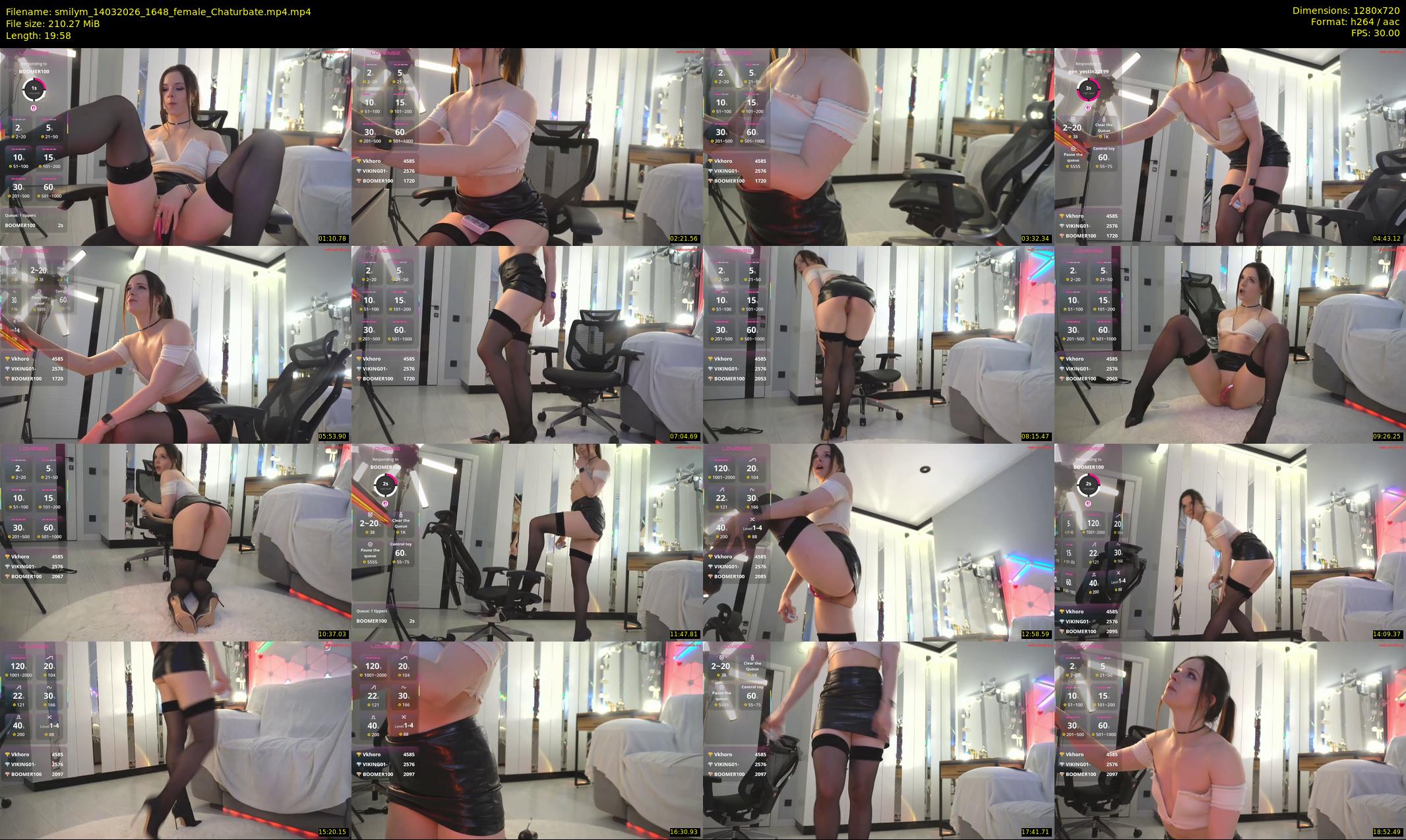 smilym — 20 minute Chaturbate female cam show recording, 720p, Mar 14, 2026