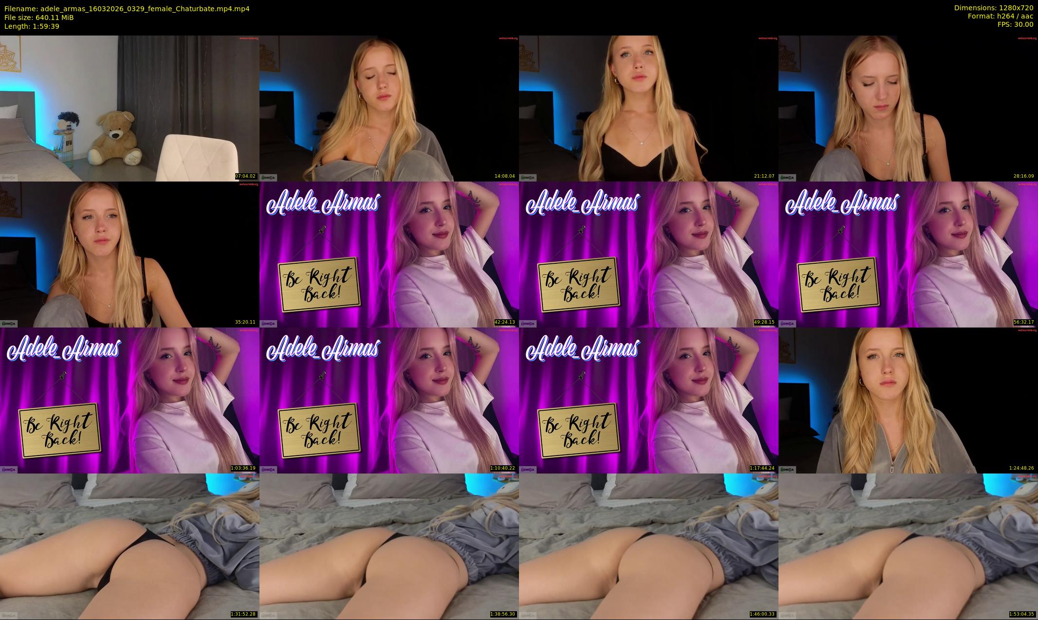 adele_armas — 120 minute Chaturbate female cam show recording, 720p, Mar 16, 2026