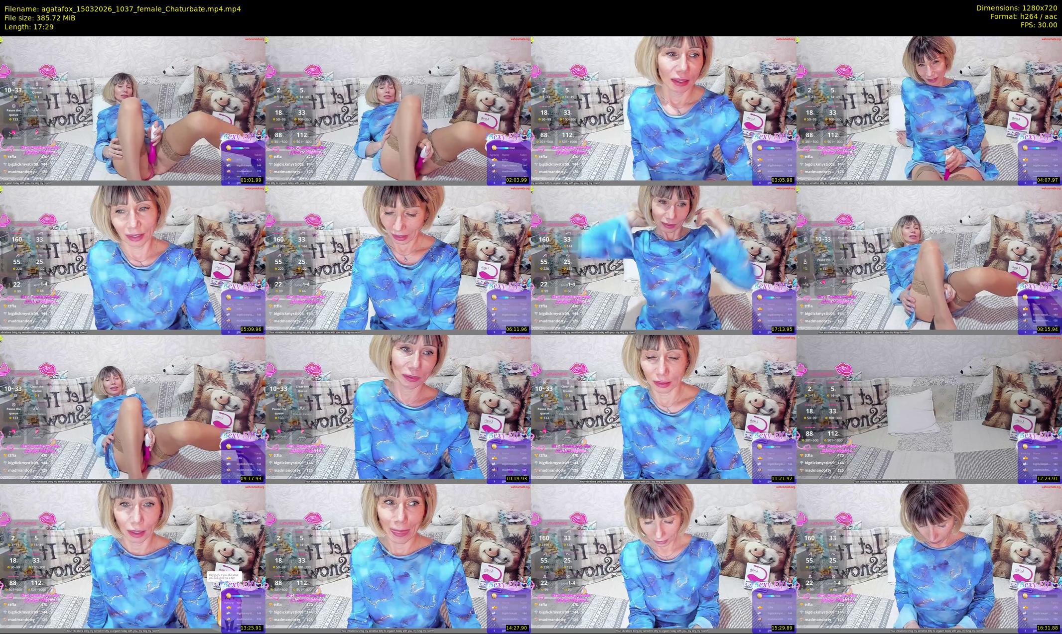 agatafox — 18 minute Chaturbate female cam show recording, 720p, Mar 15, 2026