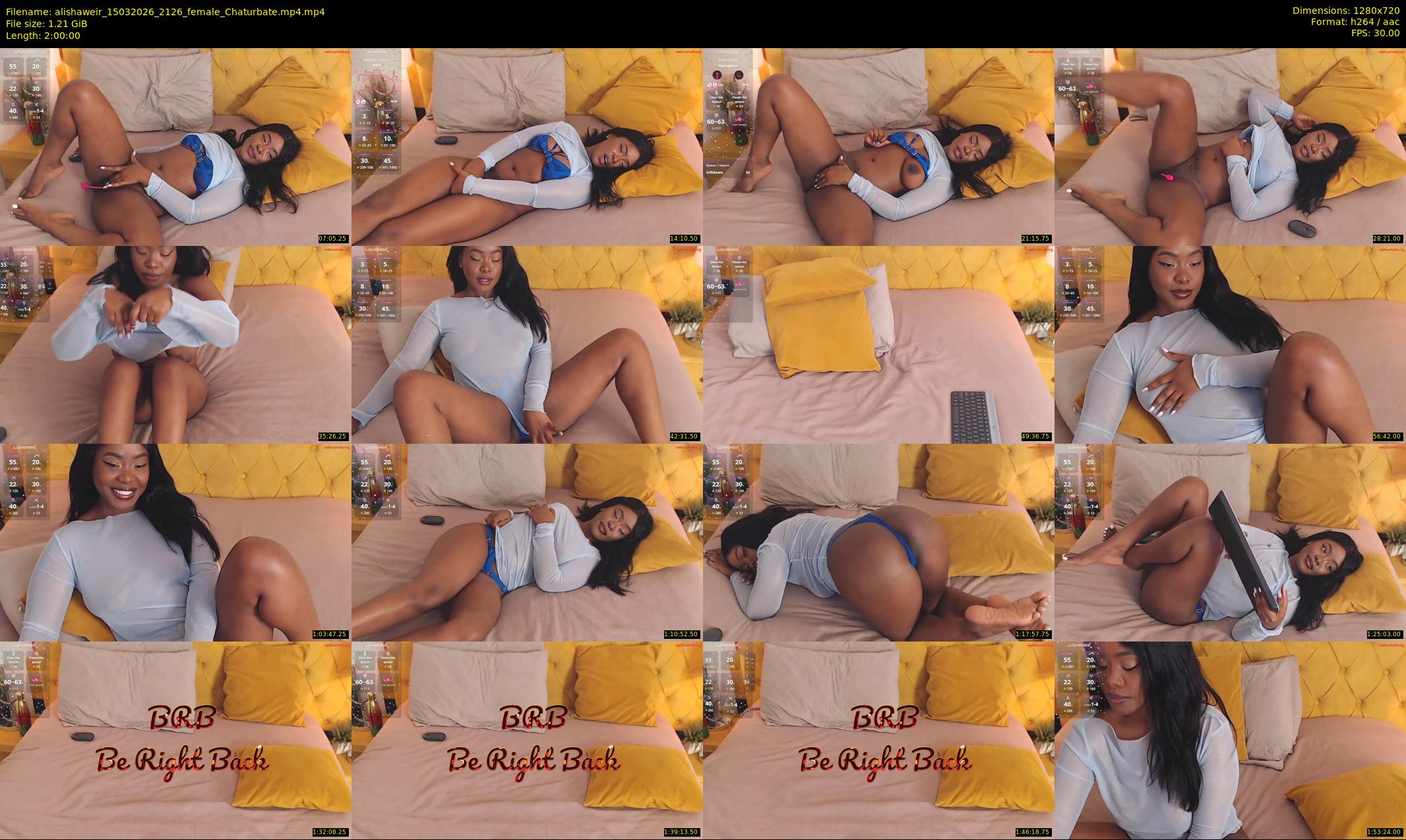 alishaweir — 120 minute Chaturbate female cam show recording, 720p, Mar 15, 2026