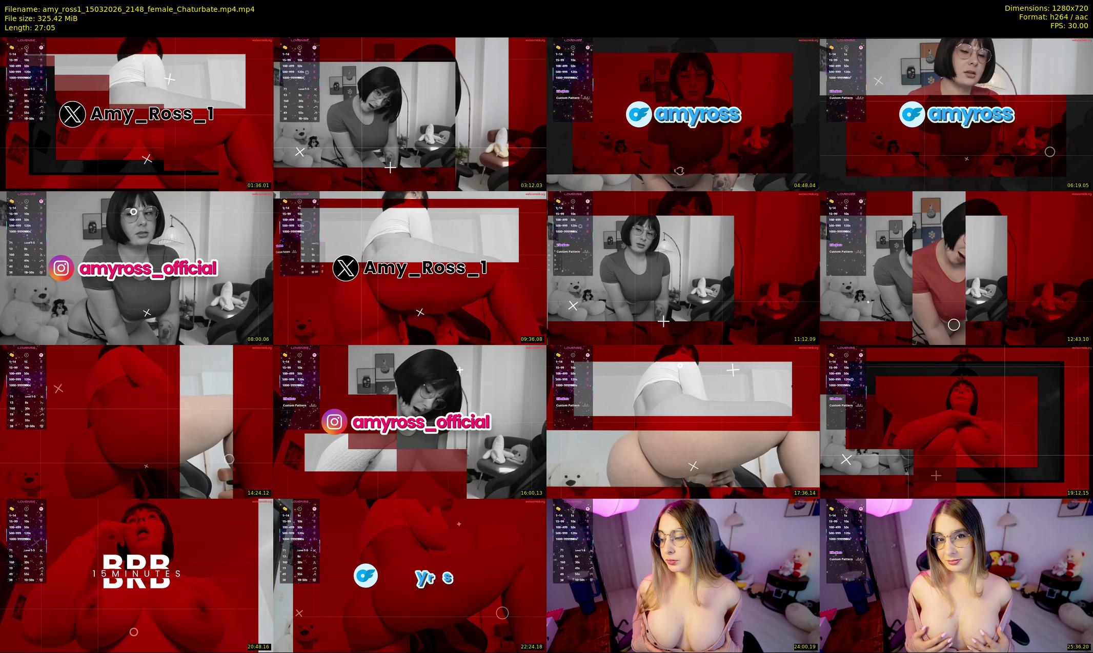amy_ross1 — 28 minute Chaturbate female cam show recording, 720p, Mar 15, 2026