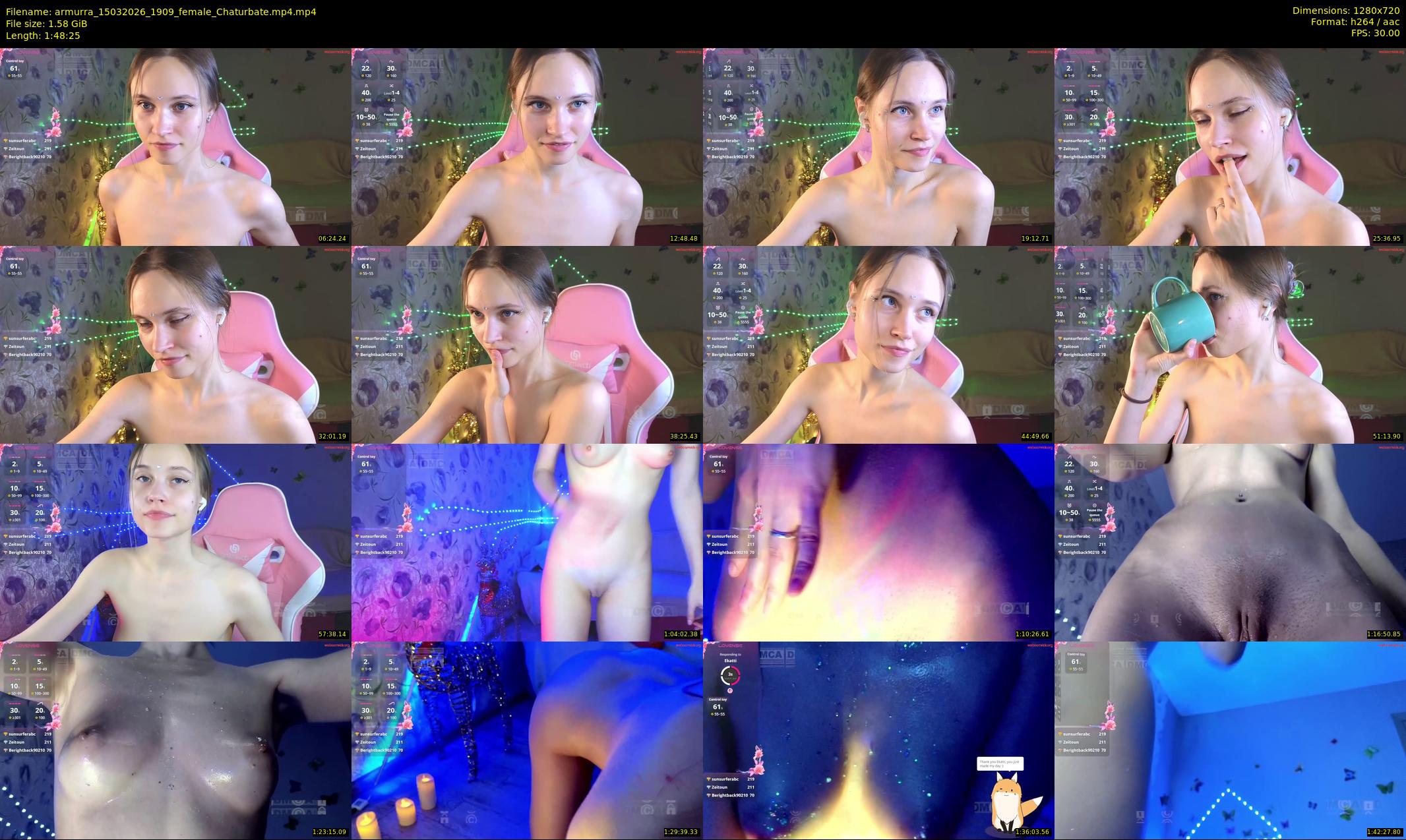 armurra — 109 minute Chaturbate female cam show recording, 720p, Mar 15, 2026
