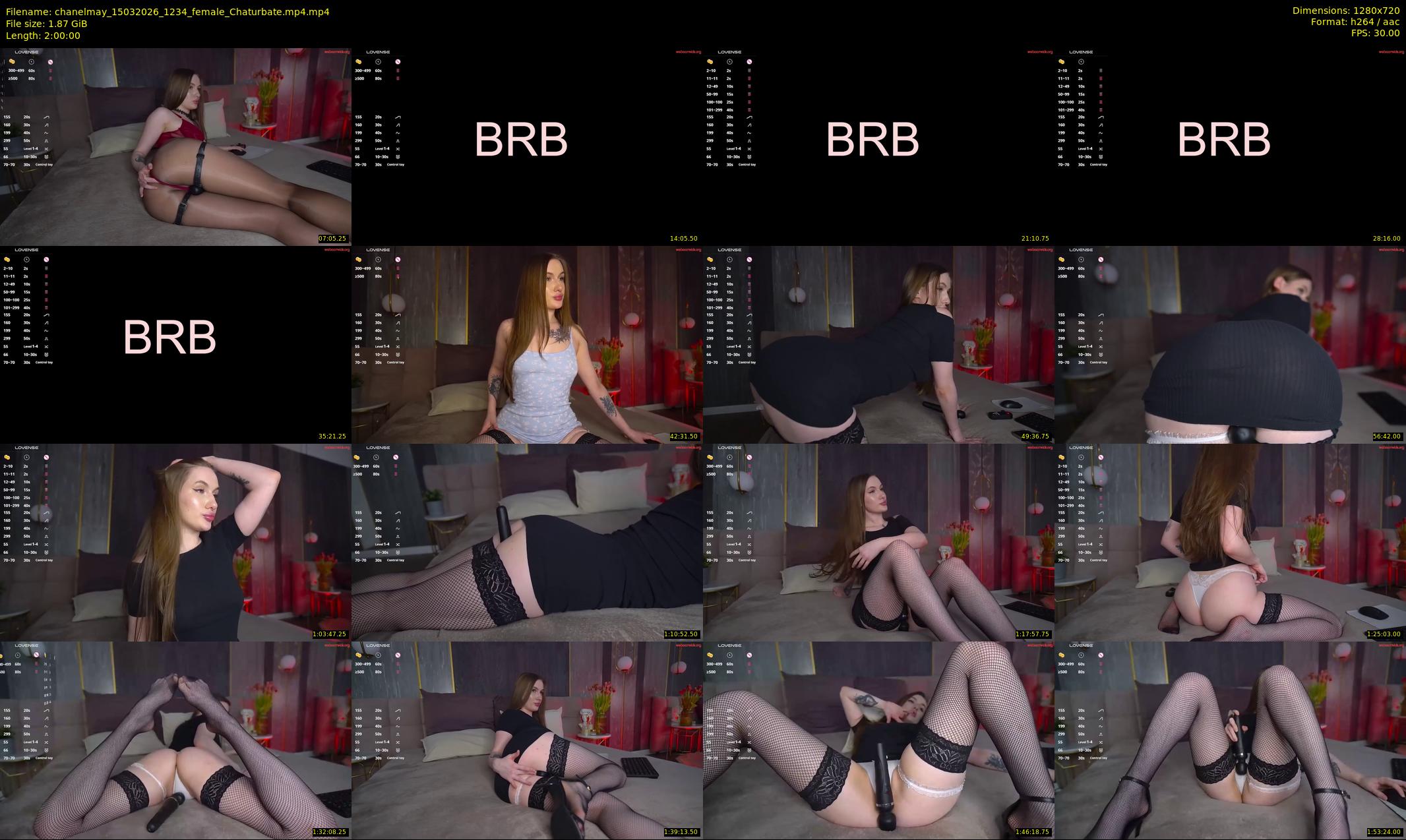 chanelmay — 120 minute Chaturbate female cam show recording, 720p, Mar 15, 2026
