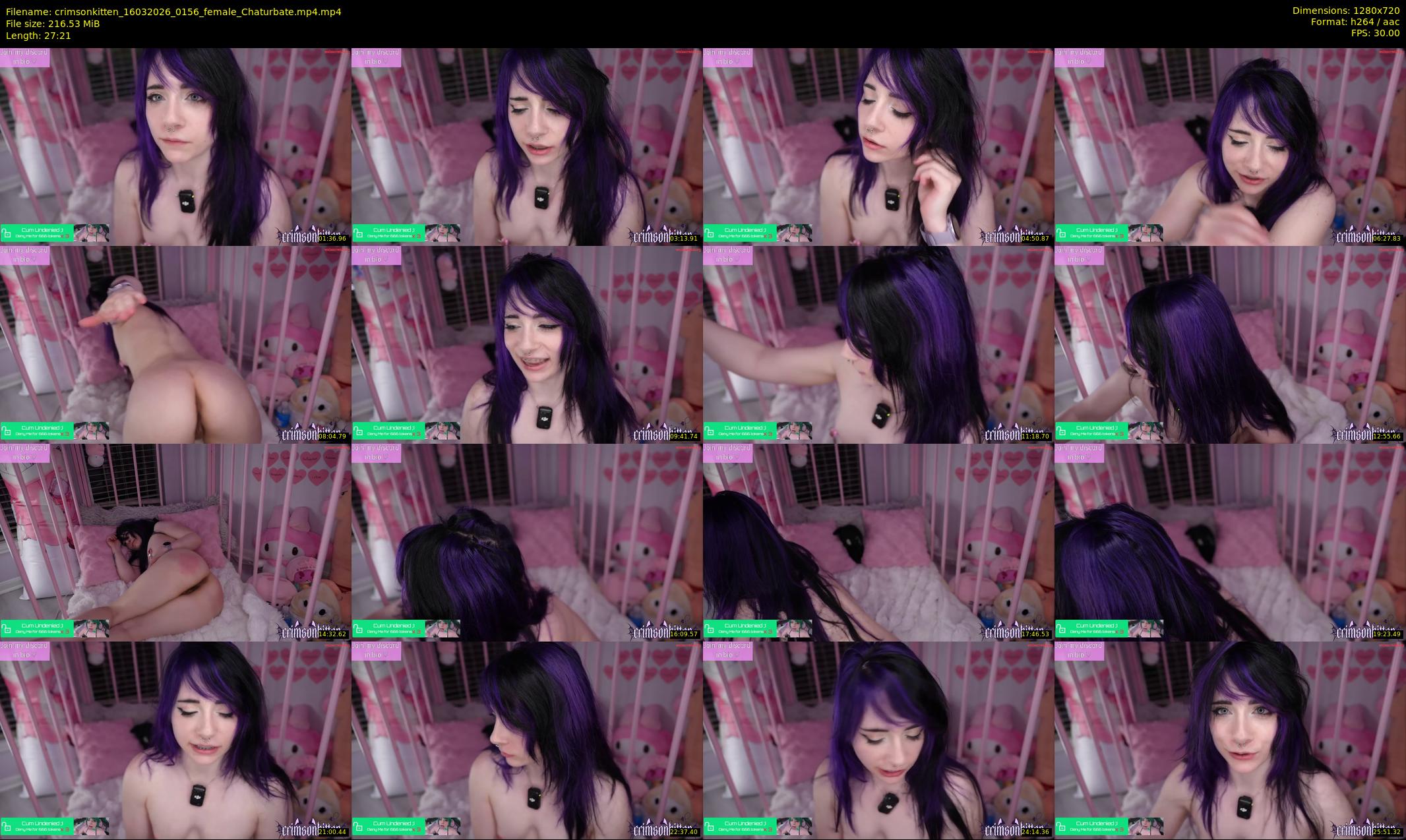 crimsonkitten — 28 minute Chaturbate female cam show recording, 720p, Mar 16, 2026