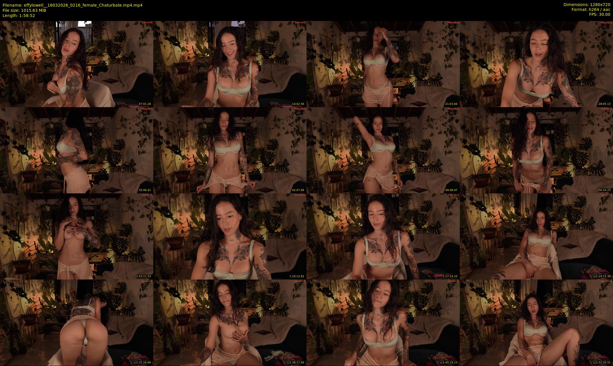 effylowell_ — 119 minute Chaturbate female cam show recording, 720p, Mar 16, 2026
