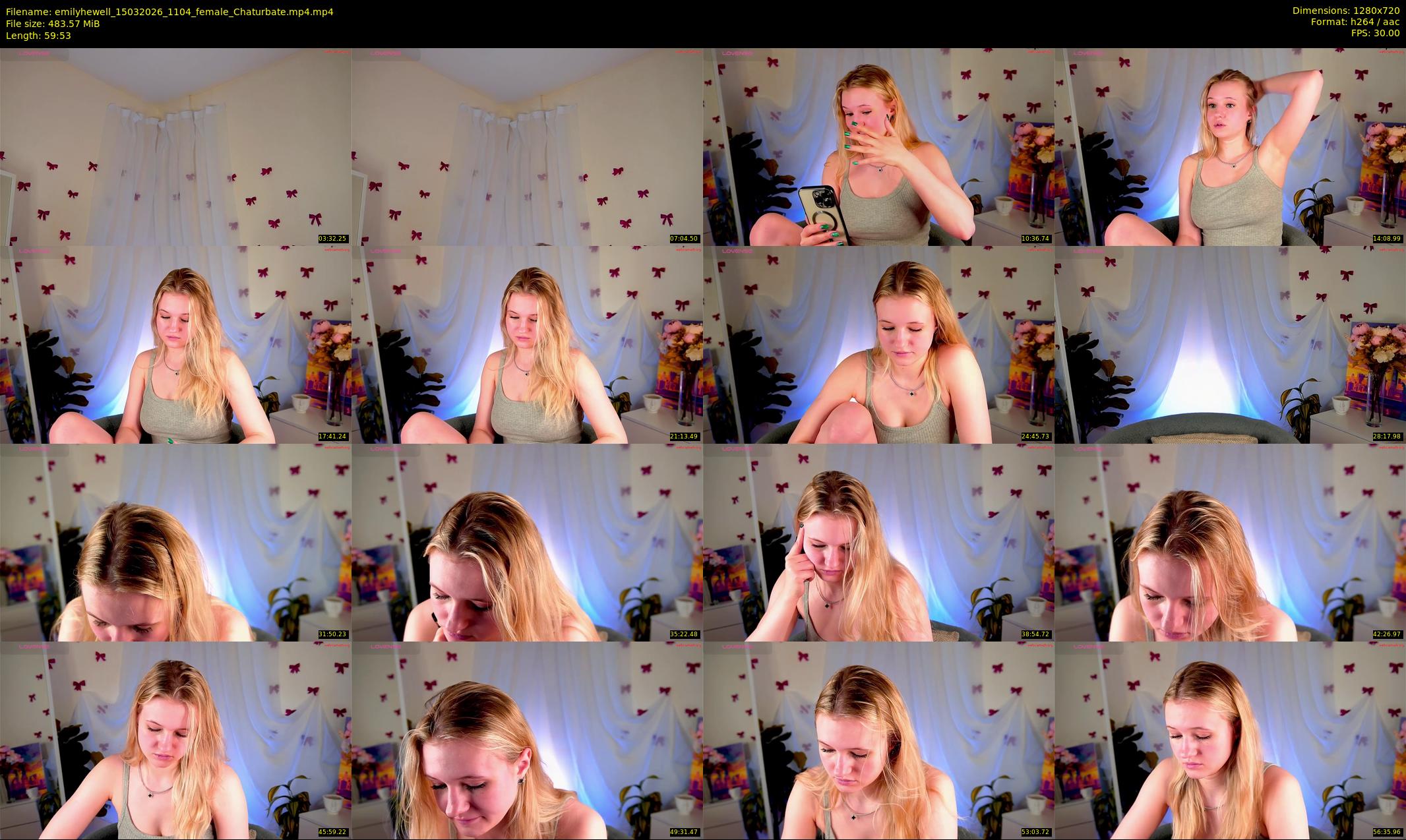 emilyhewell — 60 minute Chaturbate female cam show recording, 720p, Mar 15, 2026