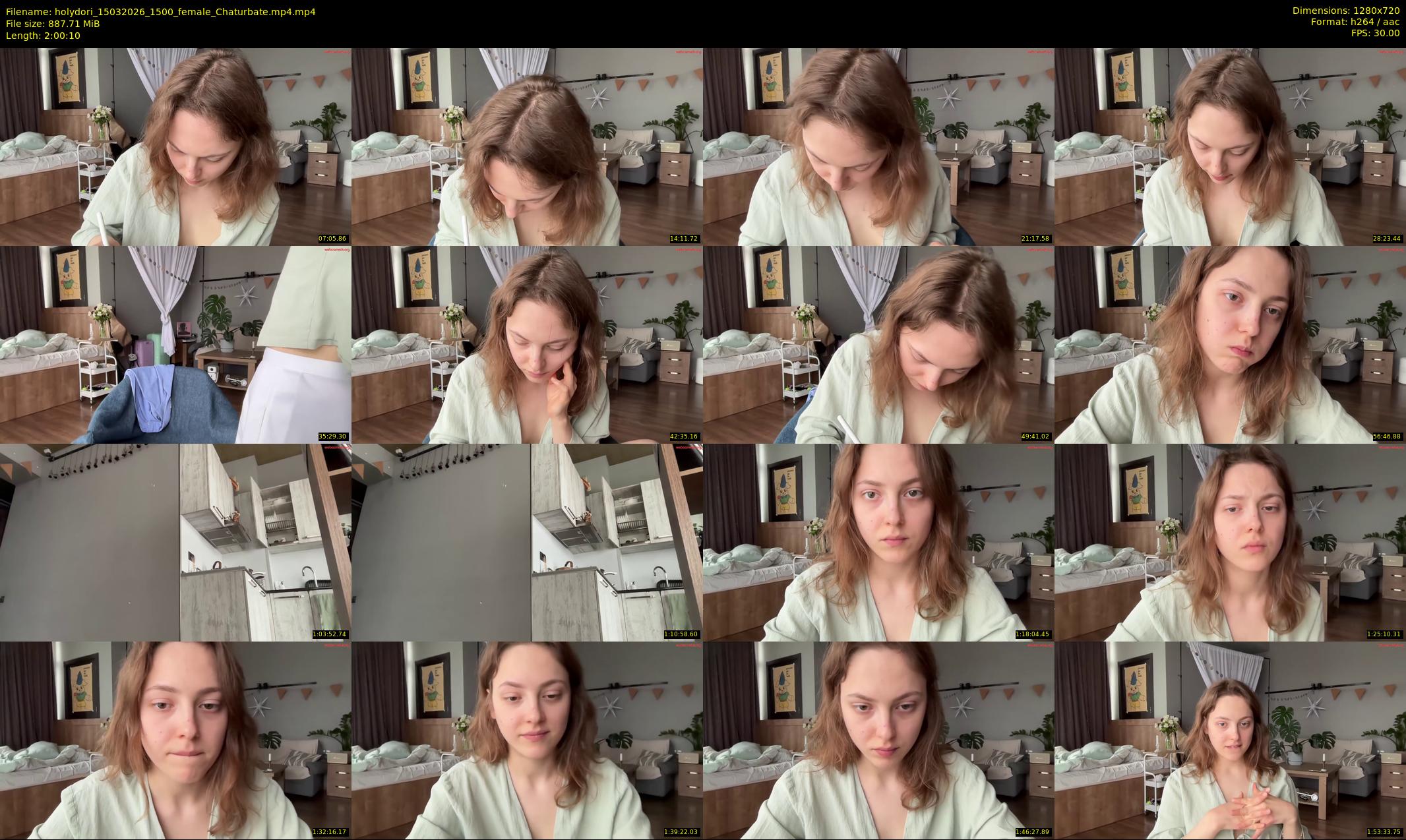 holydori — 121 minute Chaturbate female cam show recording, 720p, Mar 15, 2026