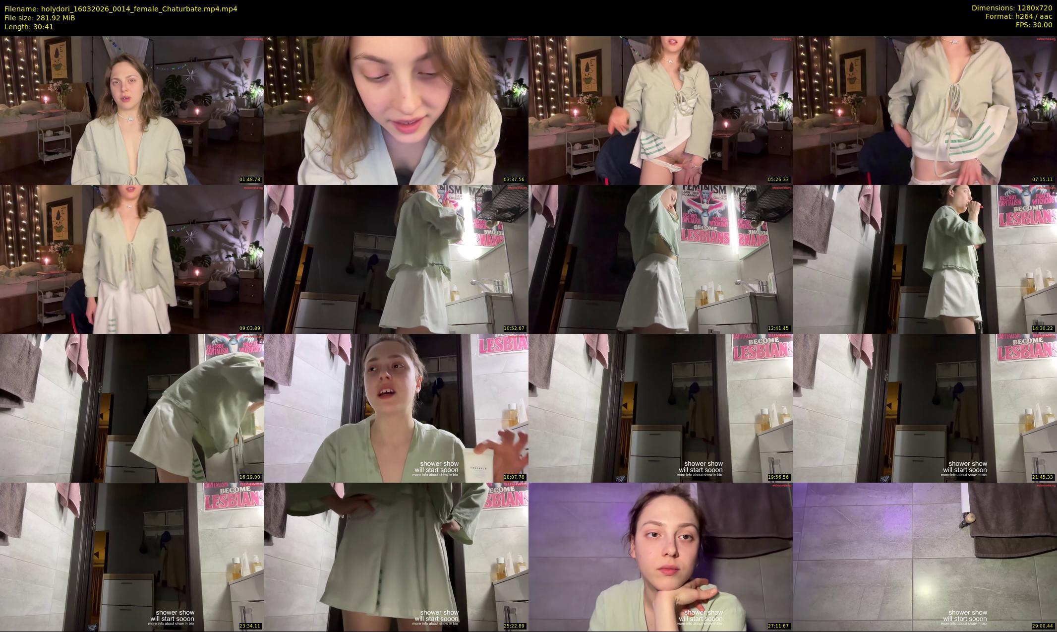 holydori — 31 minute Chaturbate female cam show recording, 720p, Mar 16, 2026