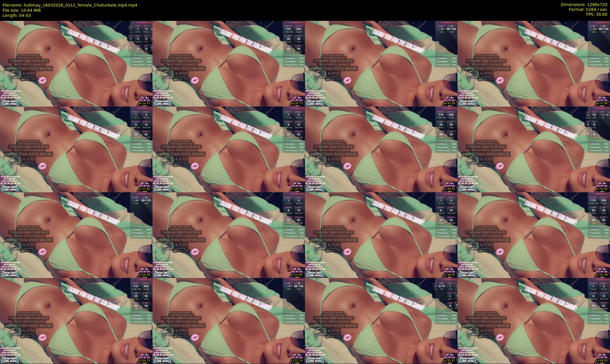 hottmay — 5 minute Chaturbate female cam show recording, 720p, Mar 16, 2026