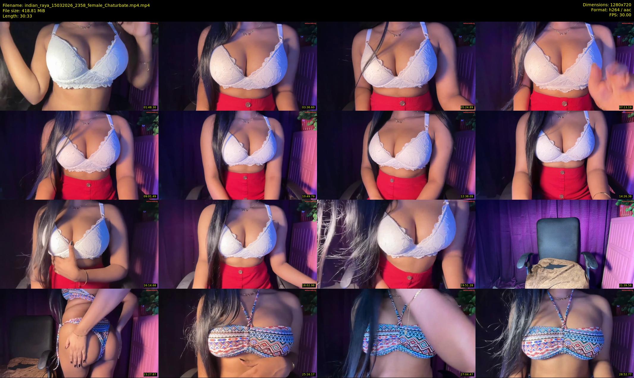 indian_raya — 31 minute Chaturbate female cam show recording, 720p, Mar 15, 2026